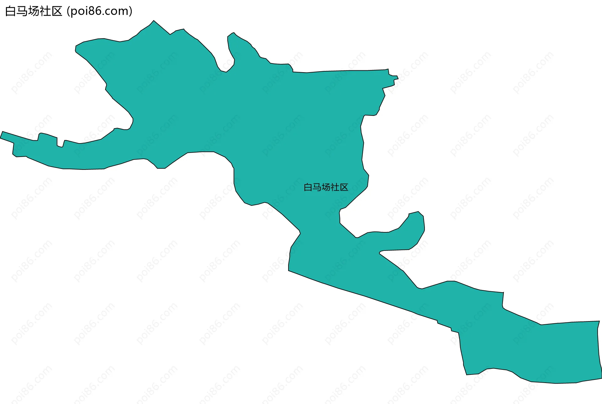 白马场社区边界地图
