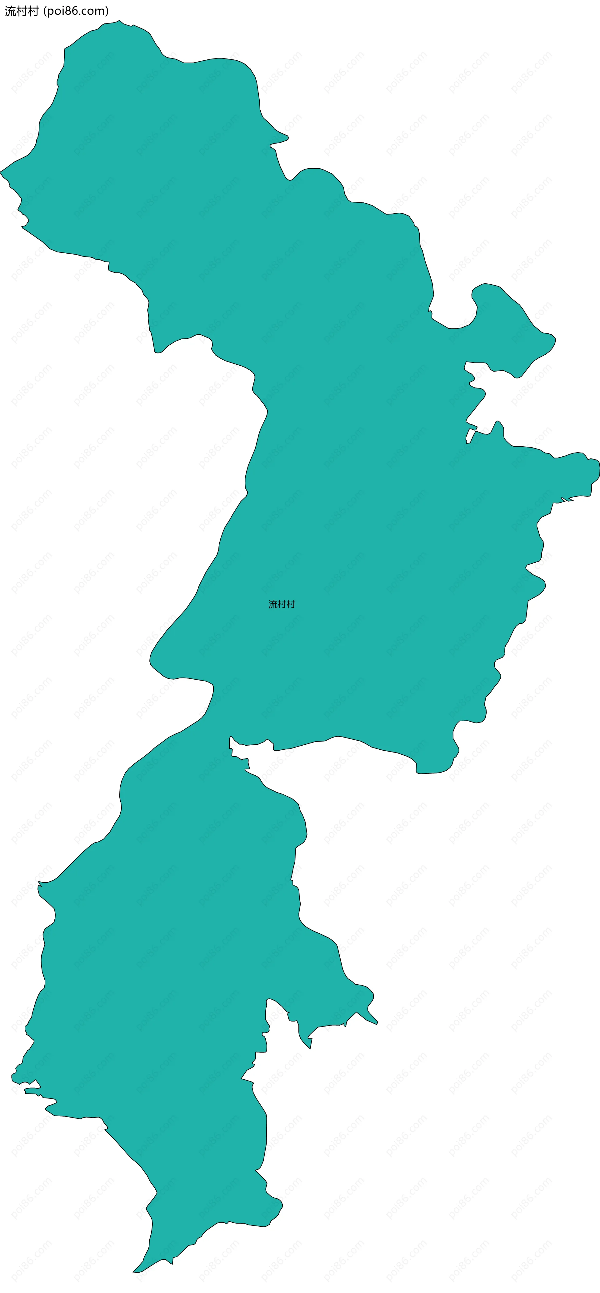 流村村边界地图