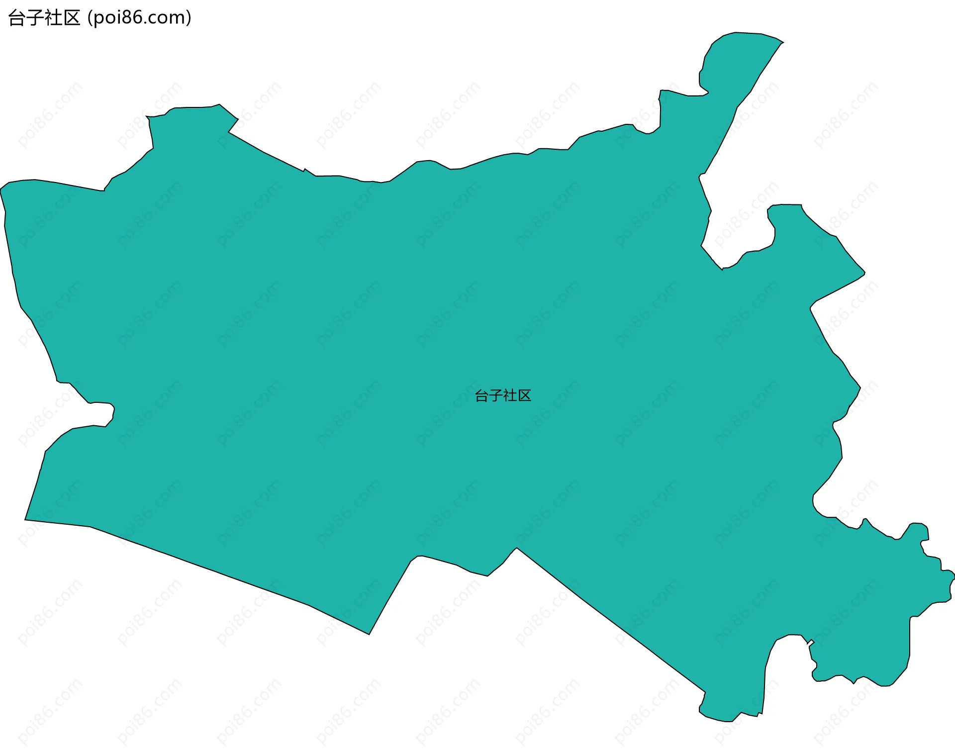 台子社区边界地图