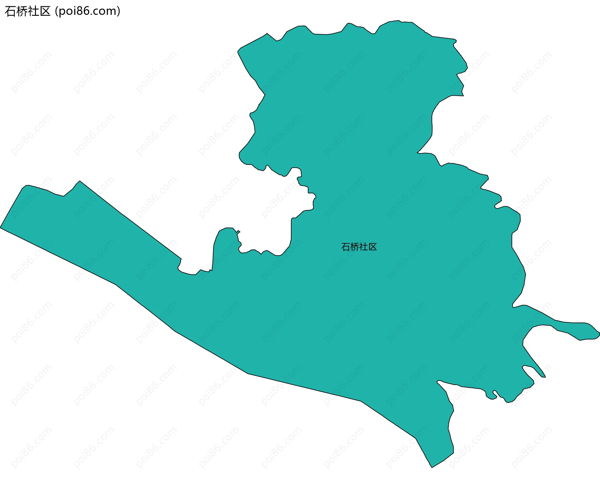 石桥社区边界地图
