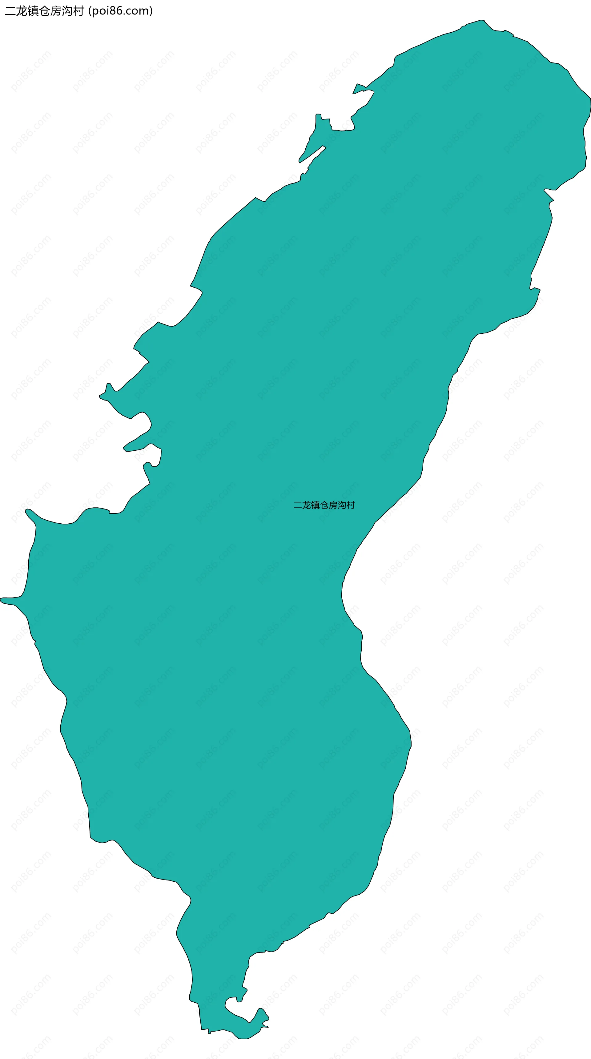 二龙镇仓房沟村边界地图