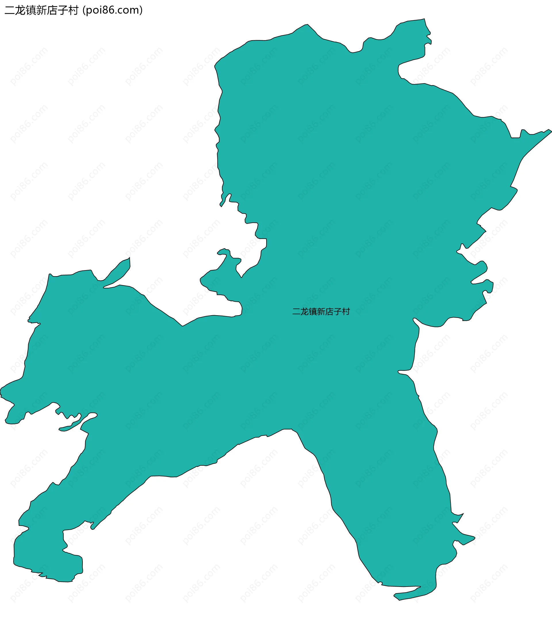 二龙镇新店子村边界地图