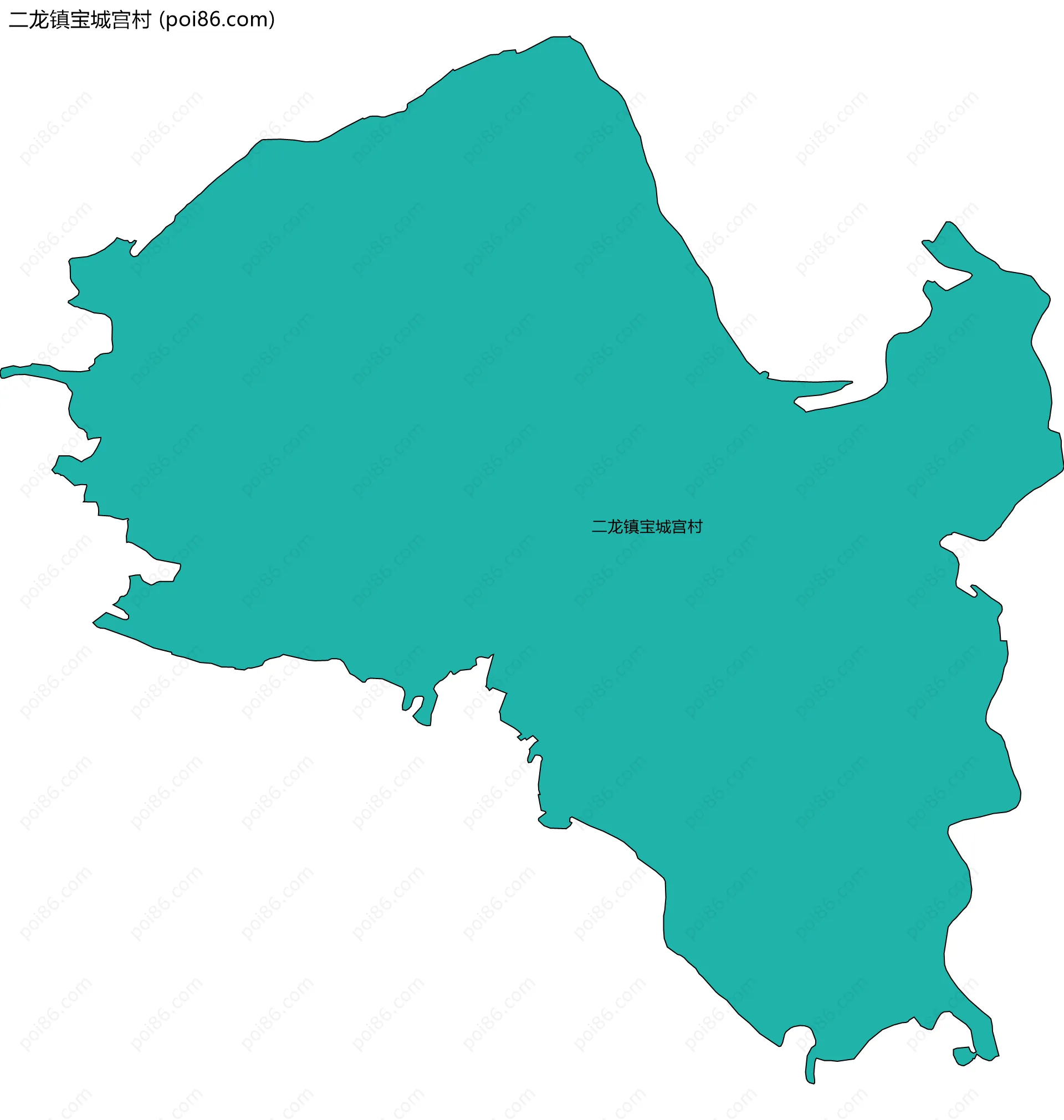 二龙镇宝城宫村边界地图