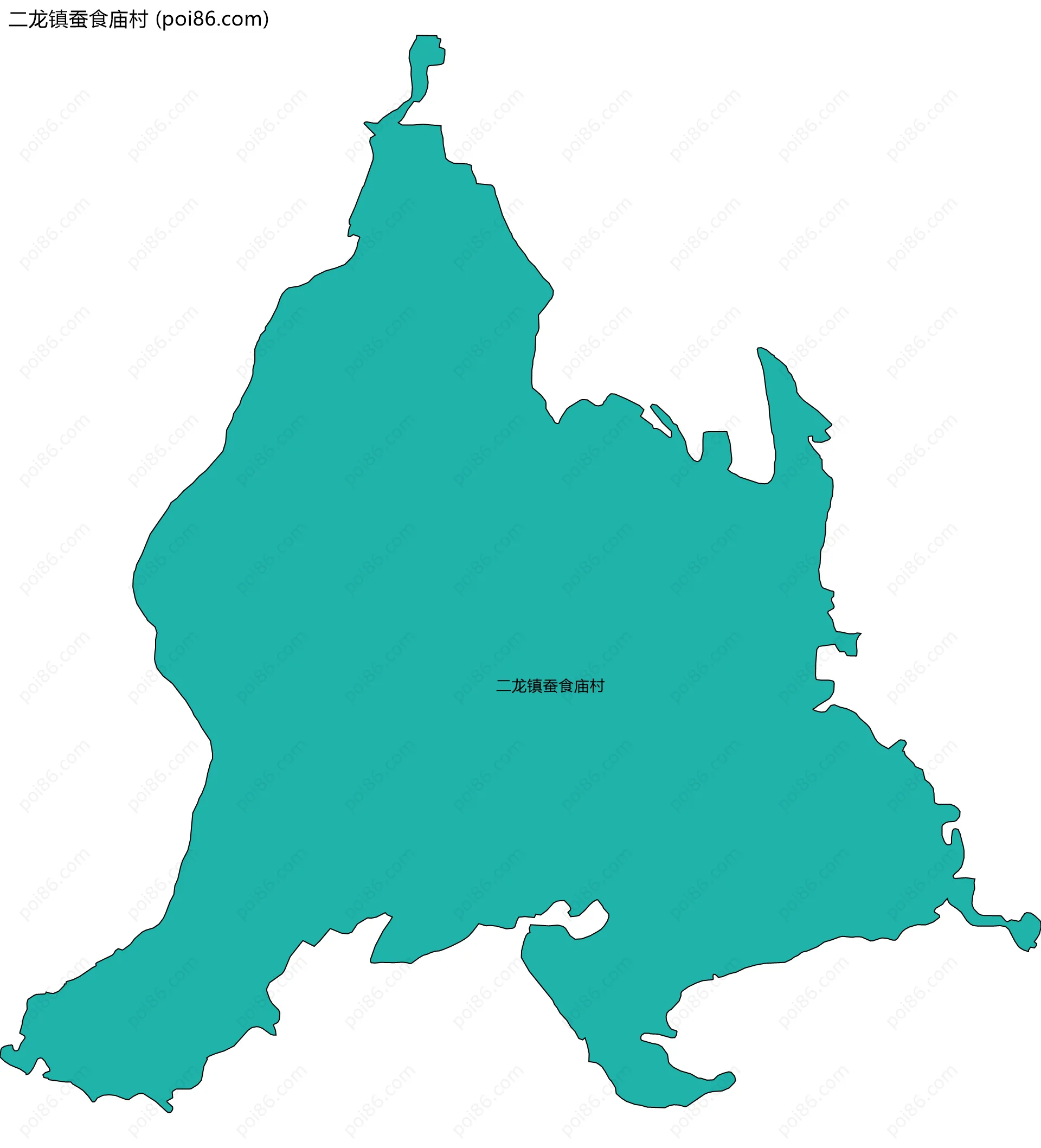 二龙镇蚕食庙村边界地图