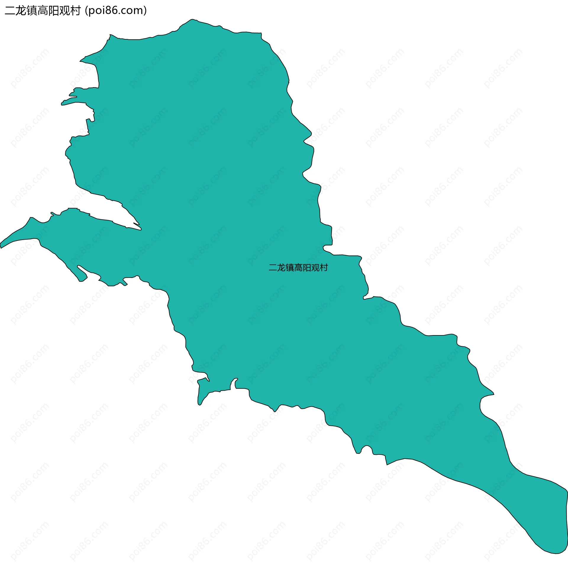 二龙镇高阳观村边界地图