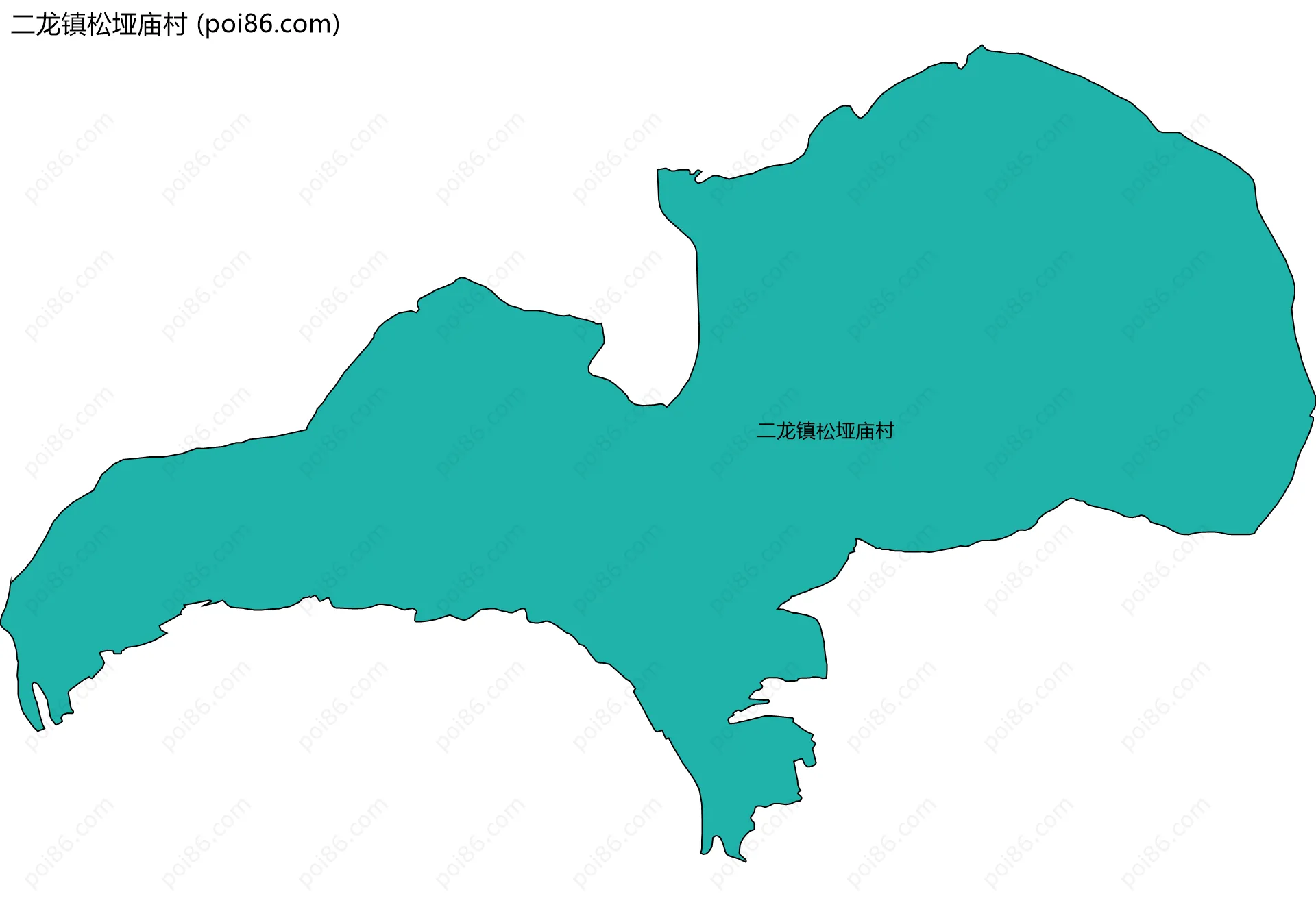 二龙镇松垭庙村边界地图