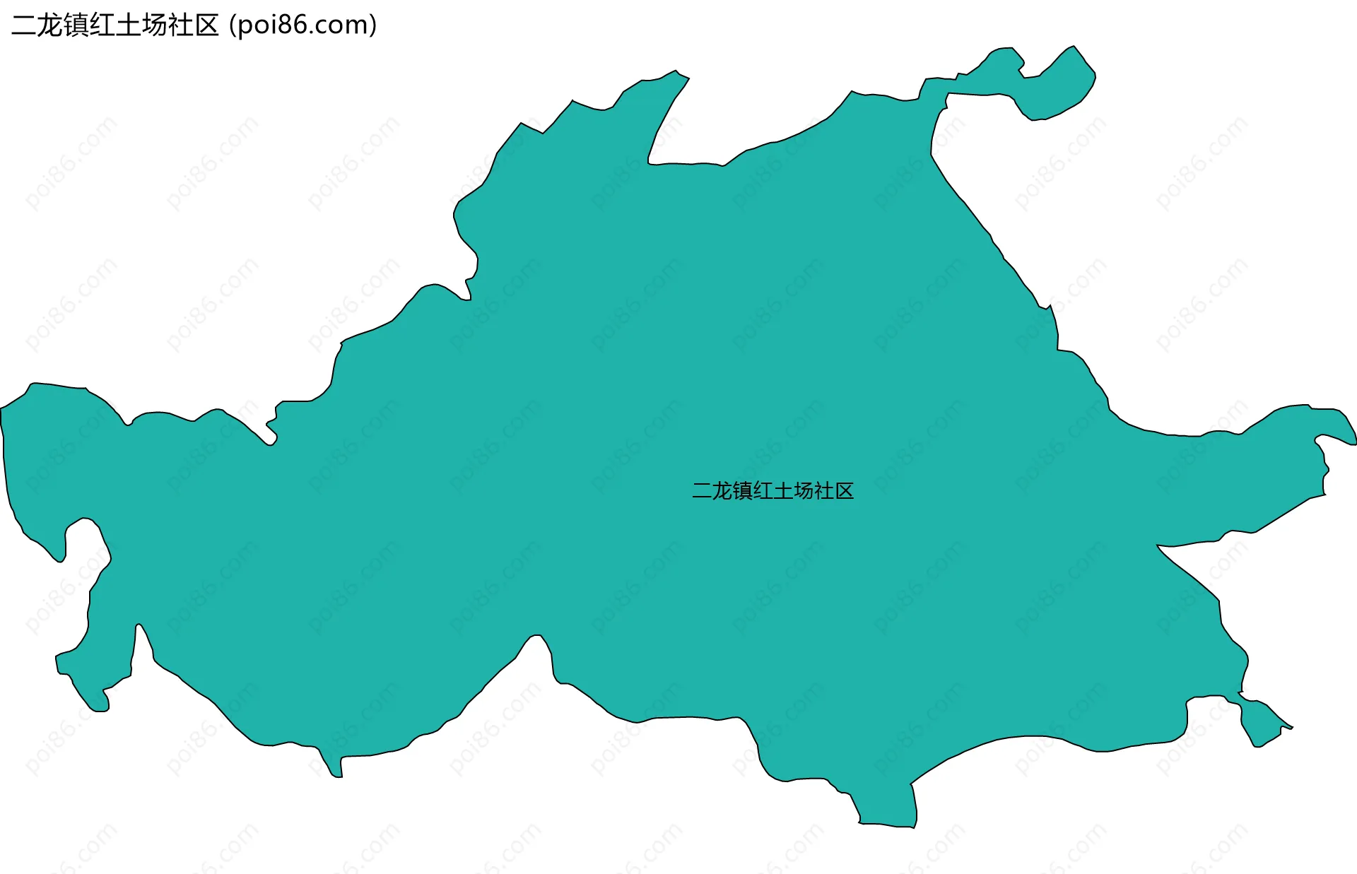 二龙镇红土场社区边界地图