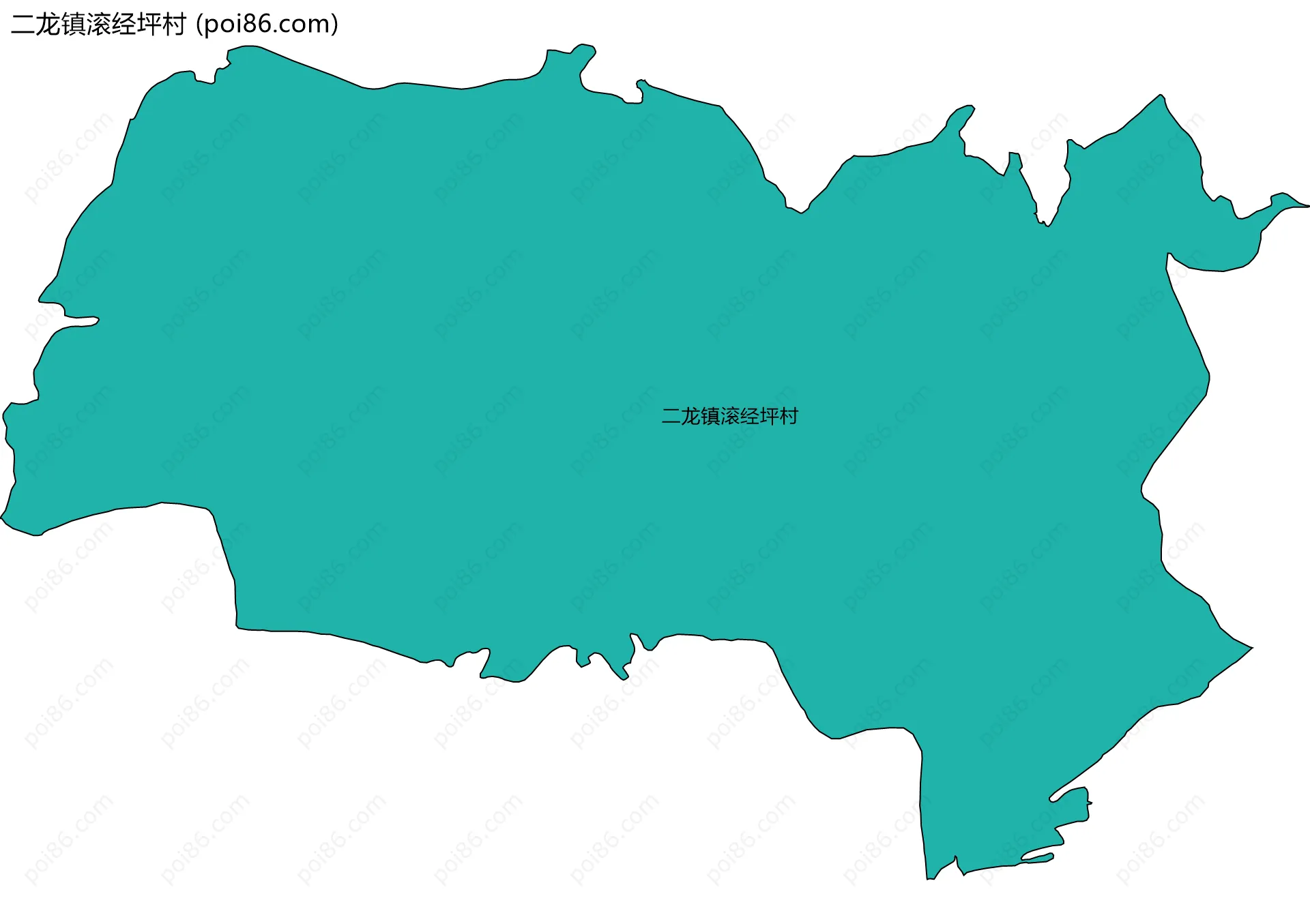 二龙镇滚经坪村边界地图