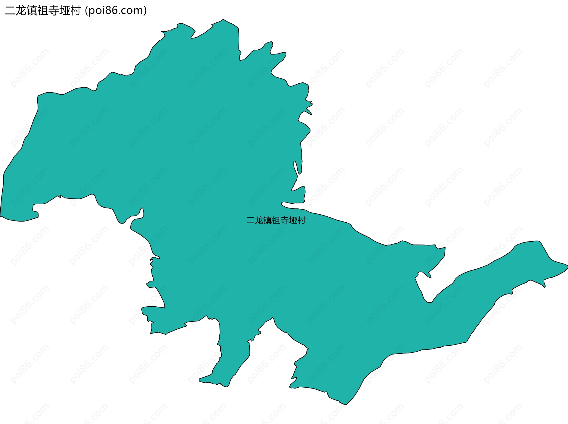 二龙镇祖寺垭村边界地图