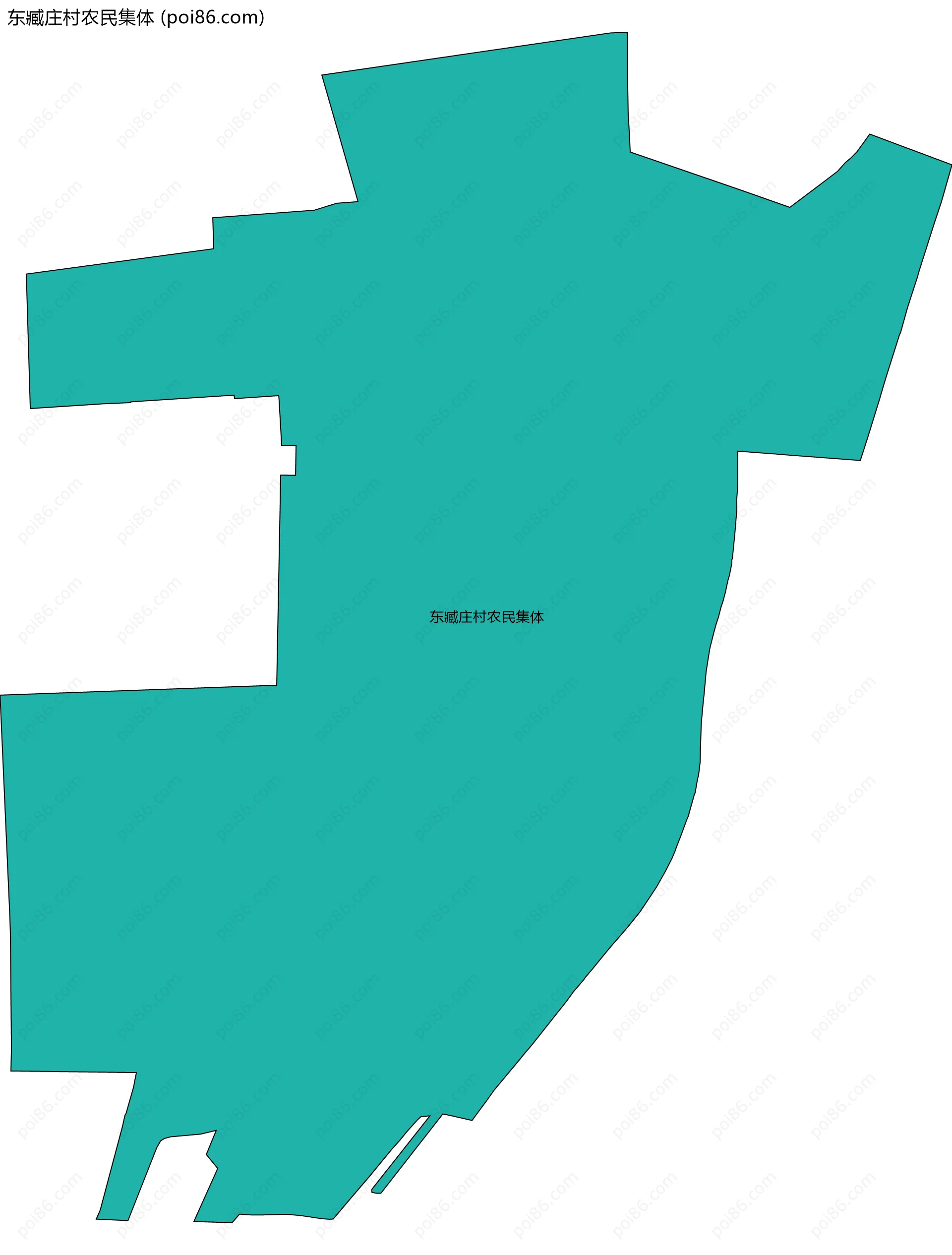 东臧庄村农民集体边界地图