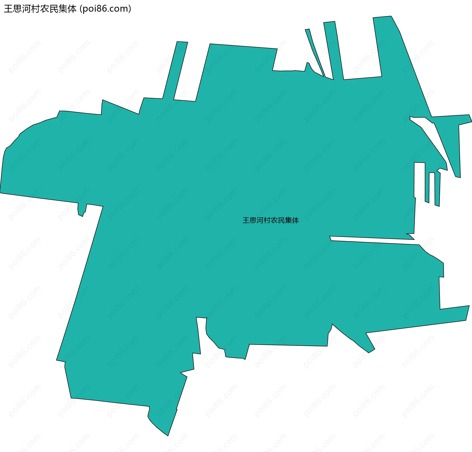 王思河村农民集体边界地图