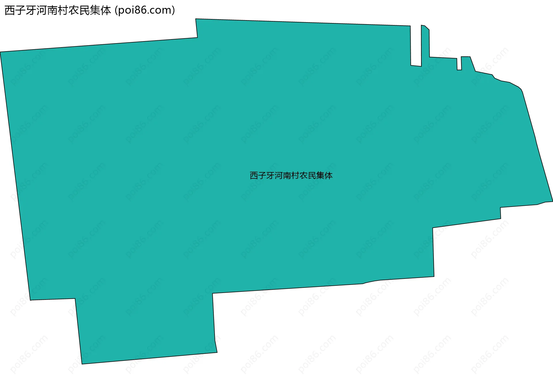 西子牙河南村农民集体边界地图