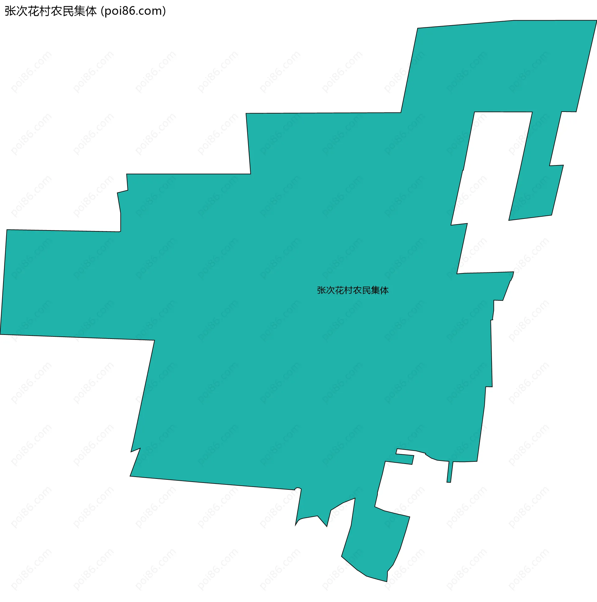 张次花村农民集体边界地图