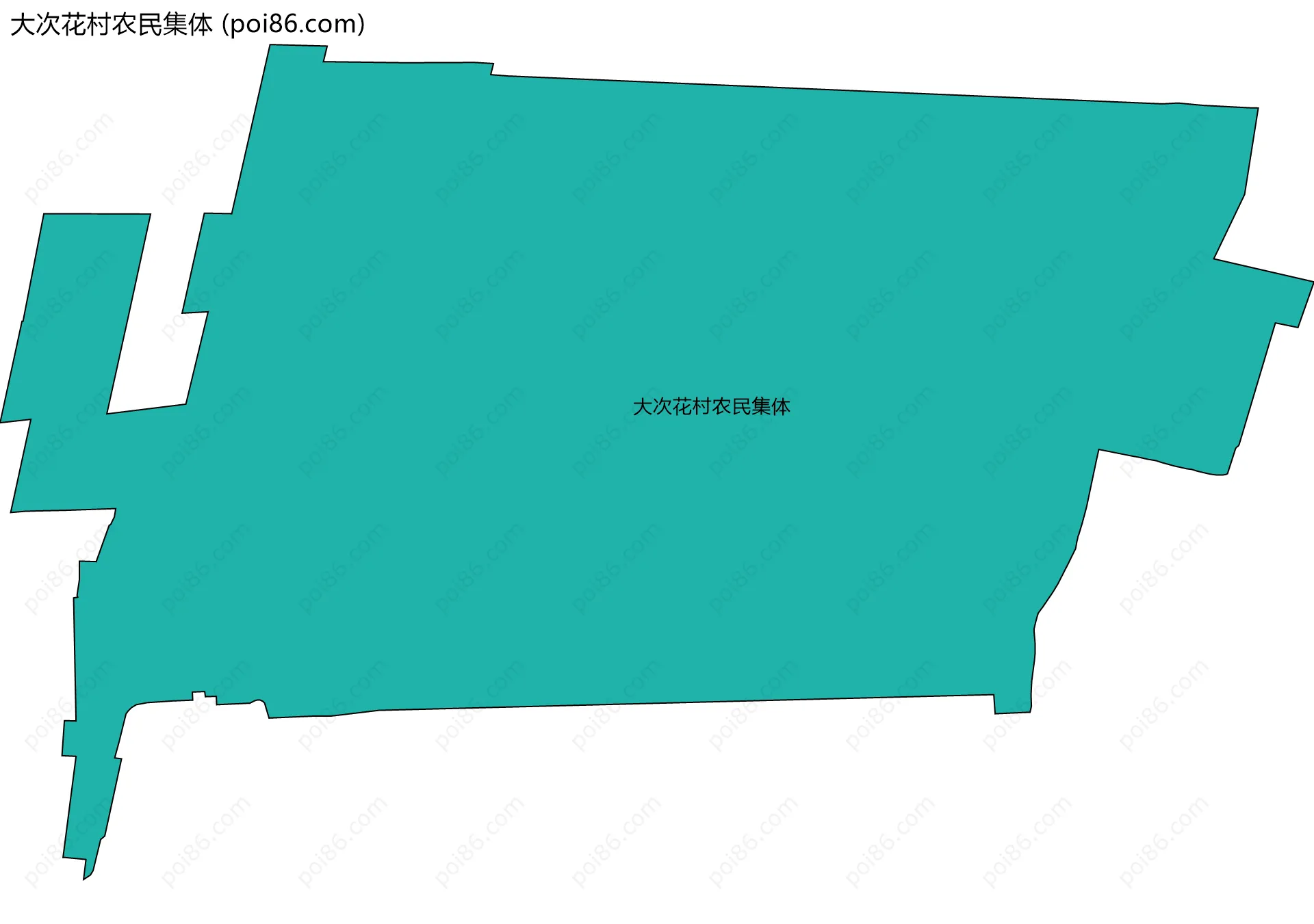 大次花村农民集体边界地图