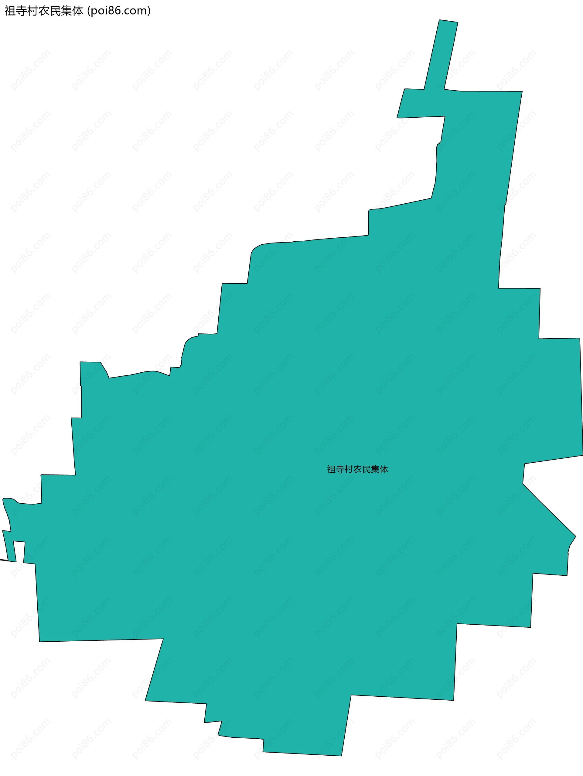 祖寺村农民集体边界地图