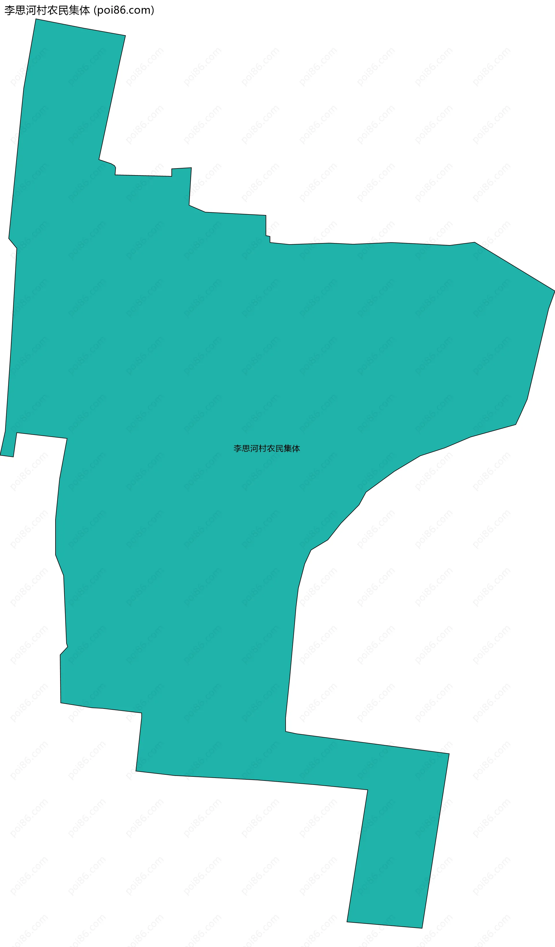 李思河村农民集体边界地图