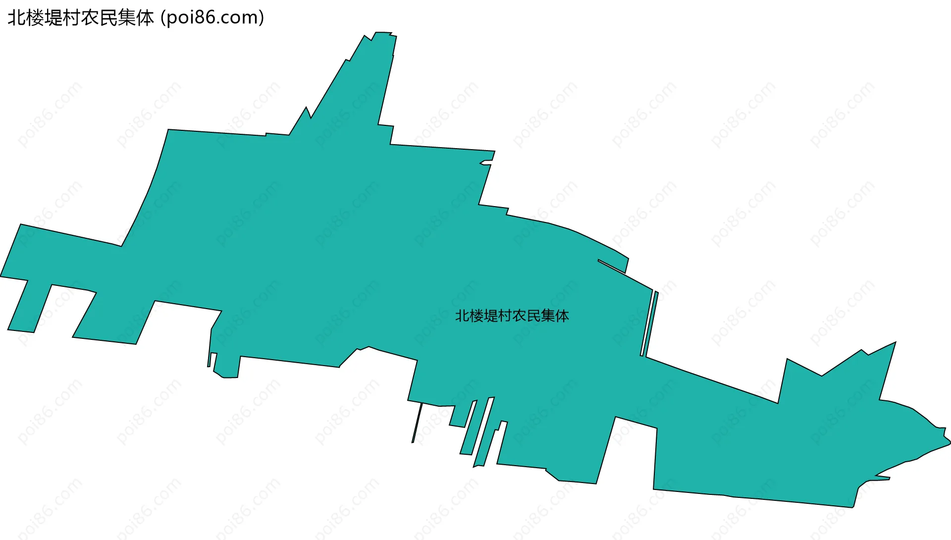 北楼堤村农民集体边界地图
