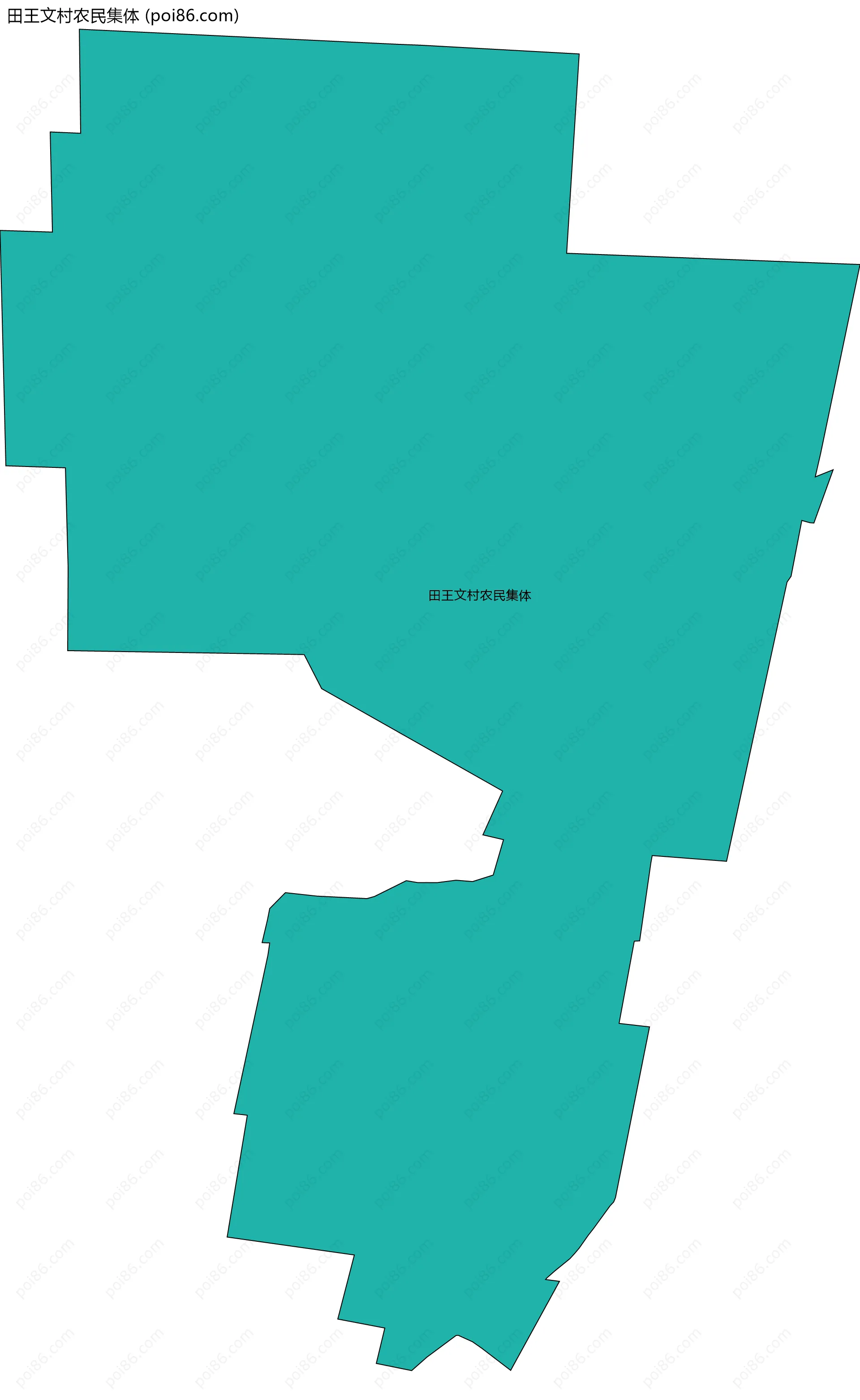 田王文村农民集体边界地图