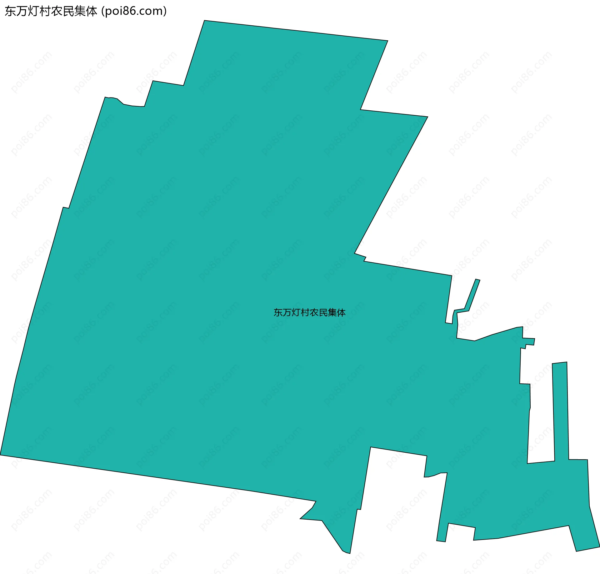 东万灯村农民集体边界地图