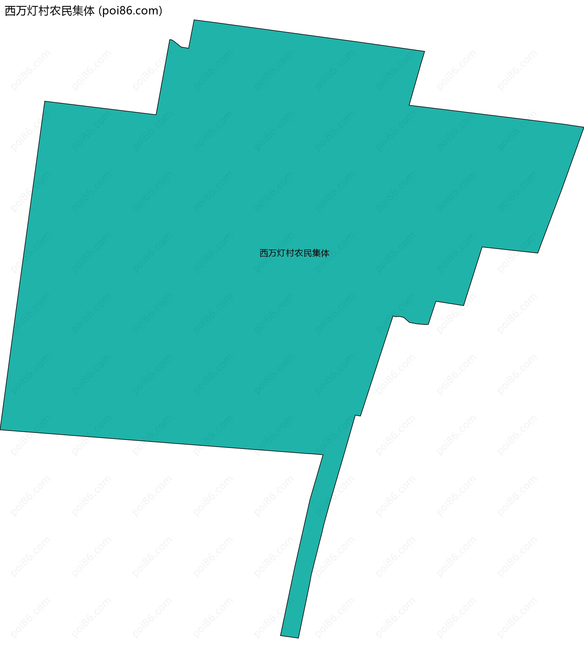 西万灯村农民集体边界地图