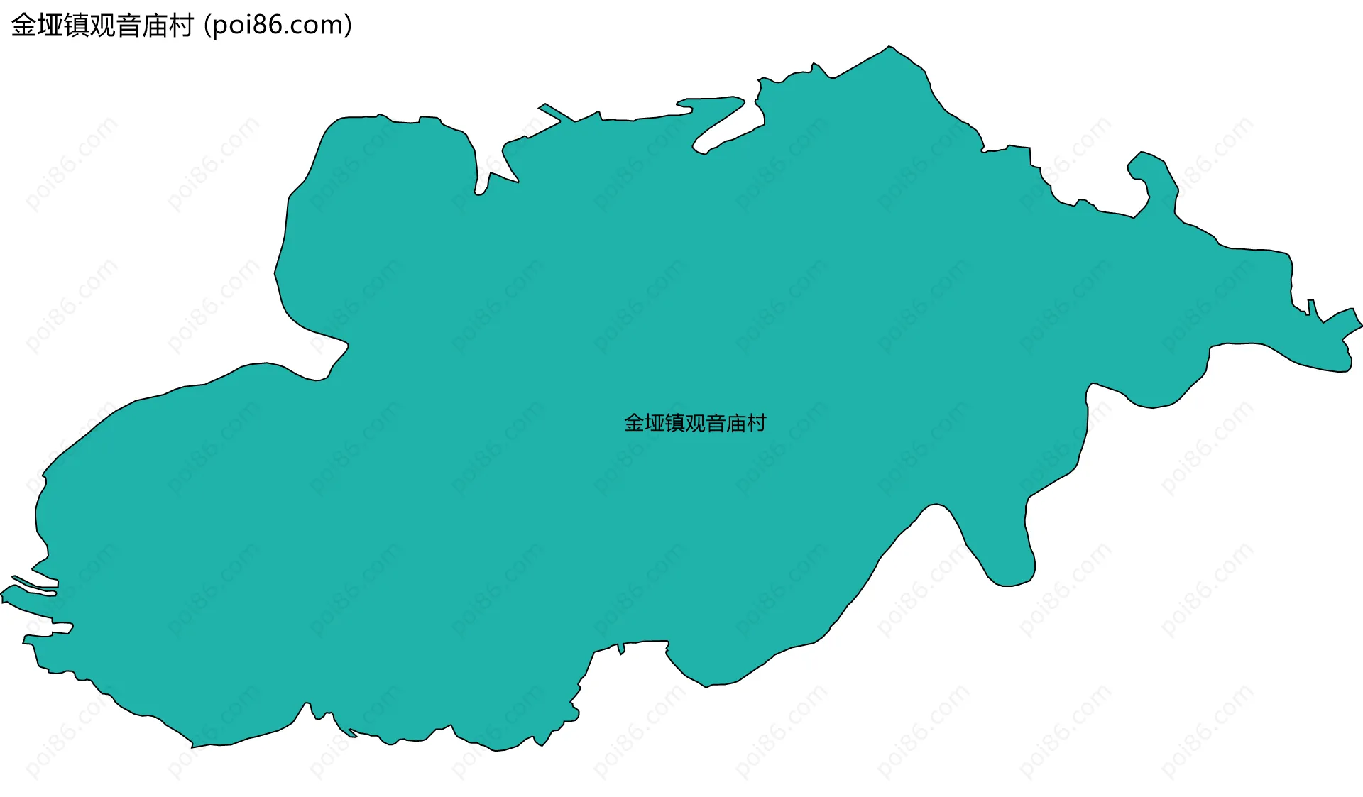 金垭镇观音庙村边界地图