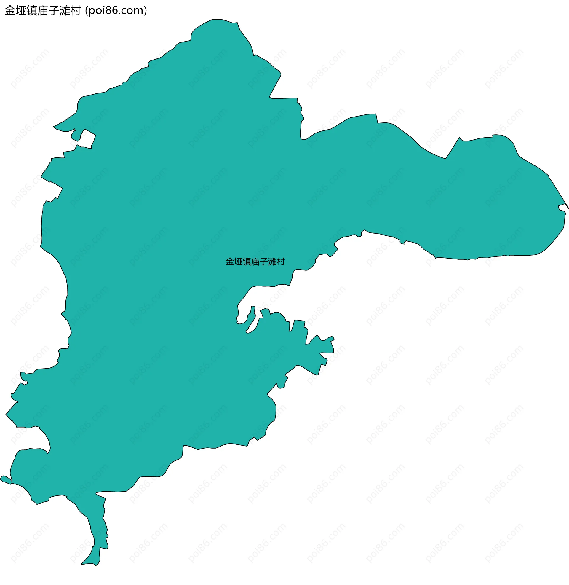 金垭镇庙子滩村边界地图