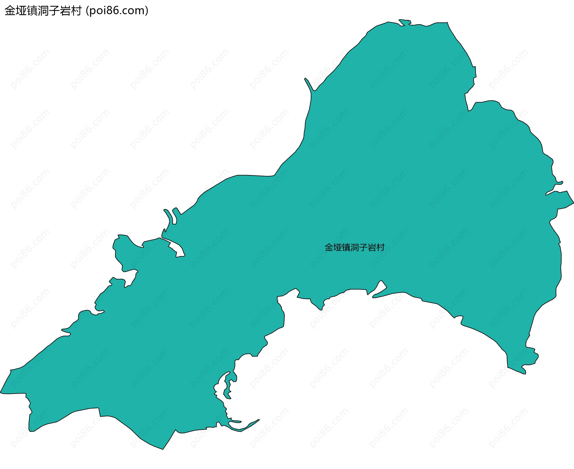 金垭镇洞子岩村边界地图