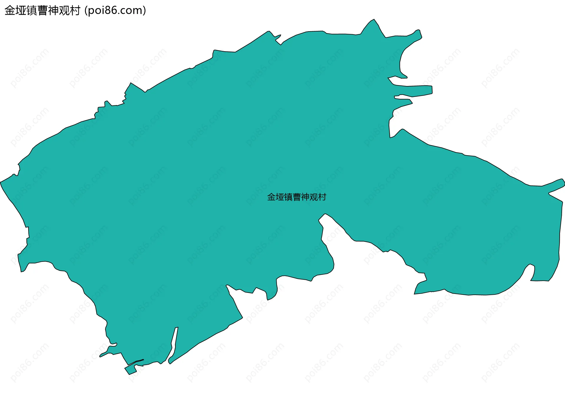 金垭镇曹神观村边界地图