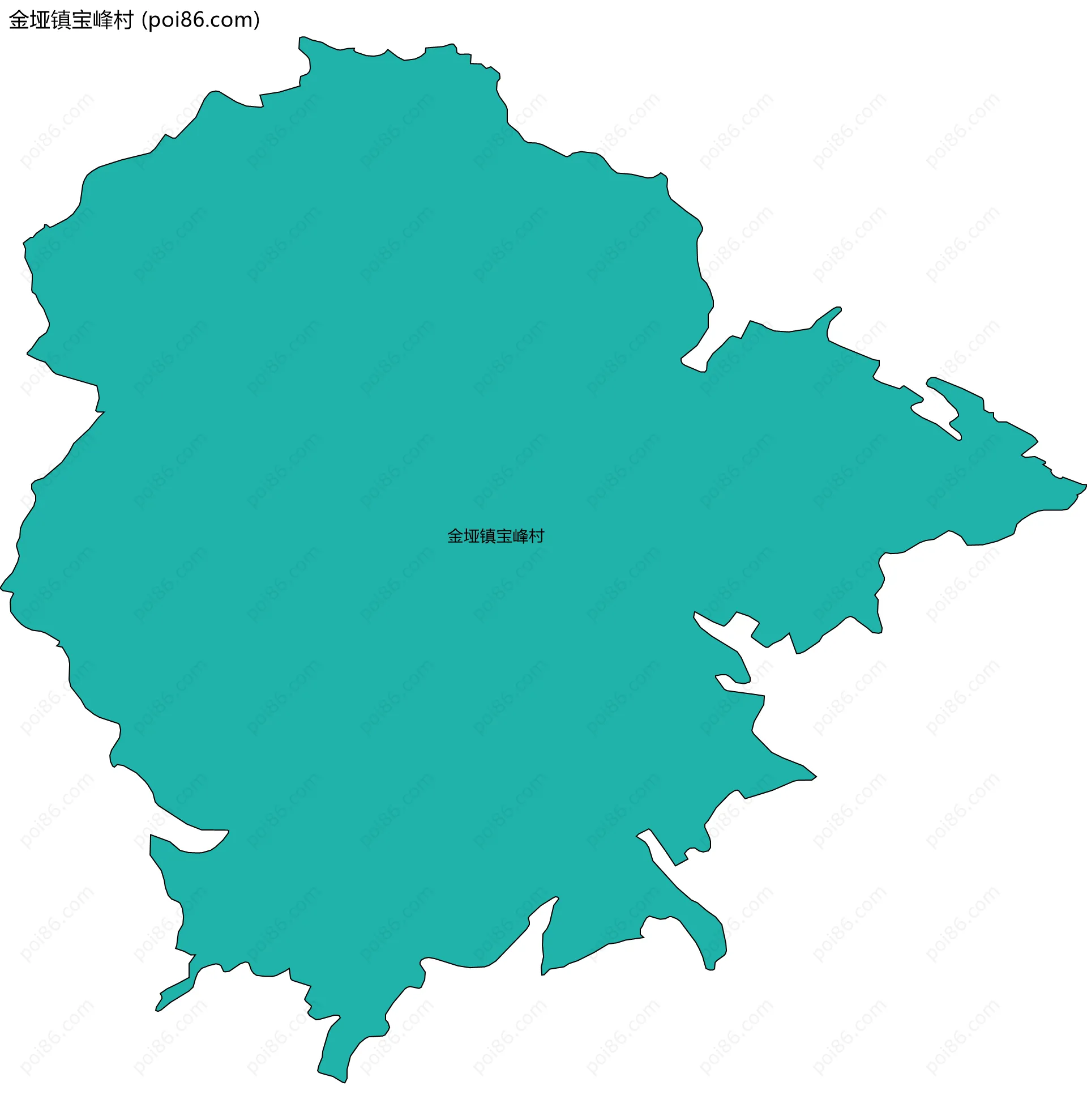 金垭镇宝峰村边界地图