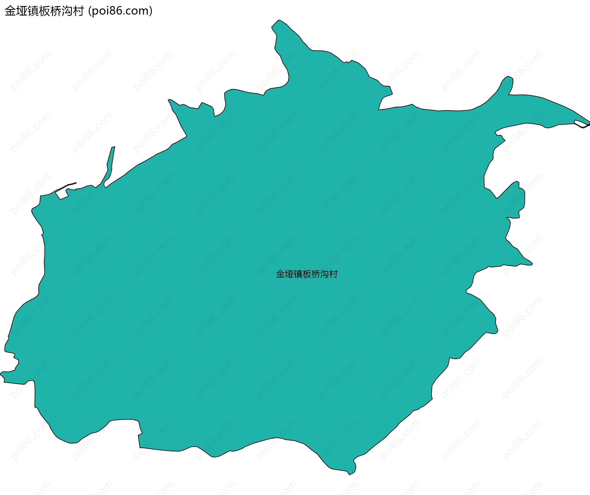 金垭镇板桥沟村边界地图