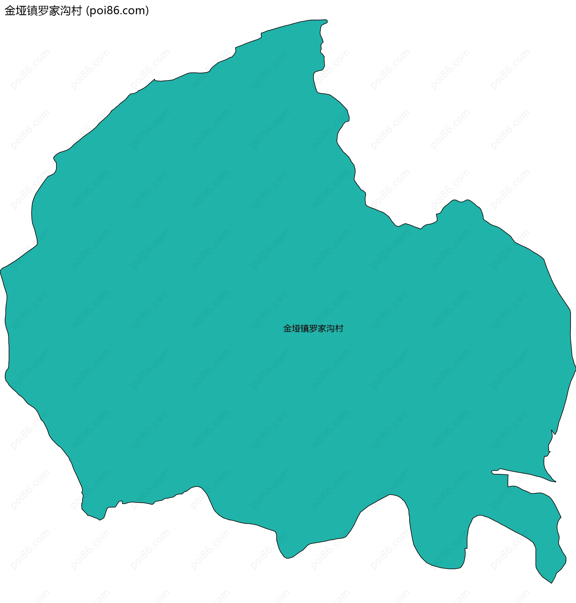 金垭镇罗家沟村边界地图
