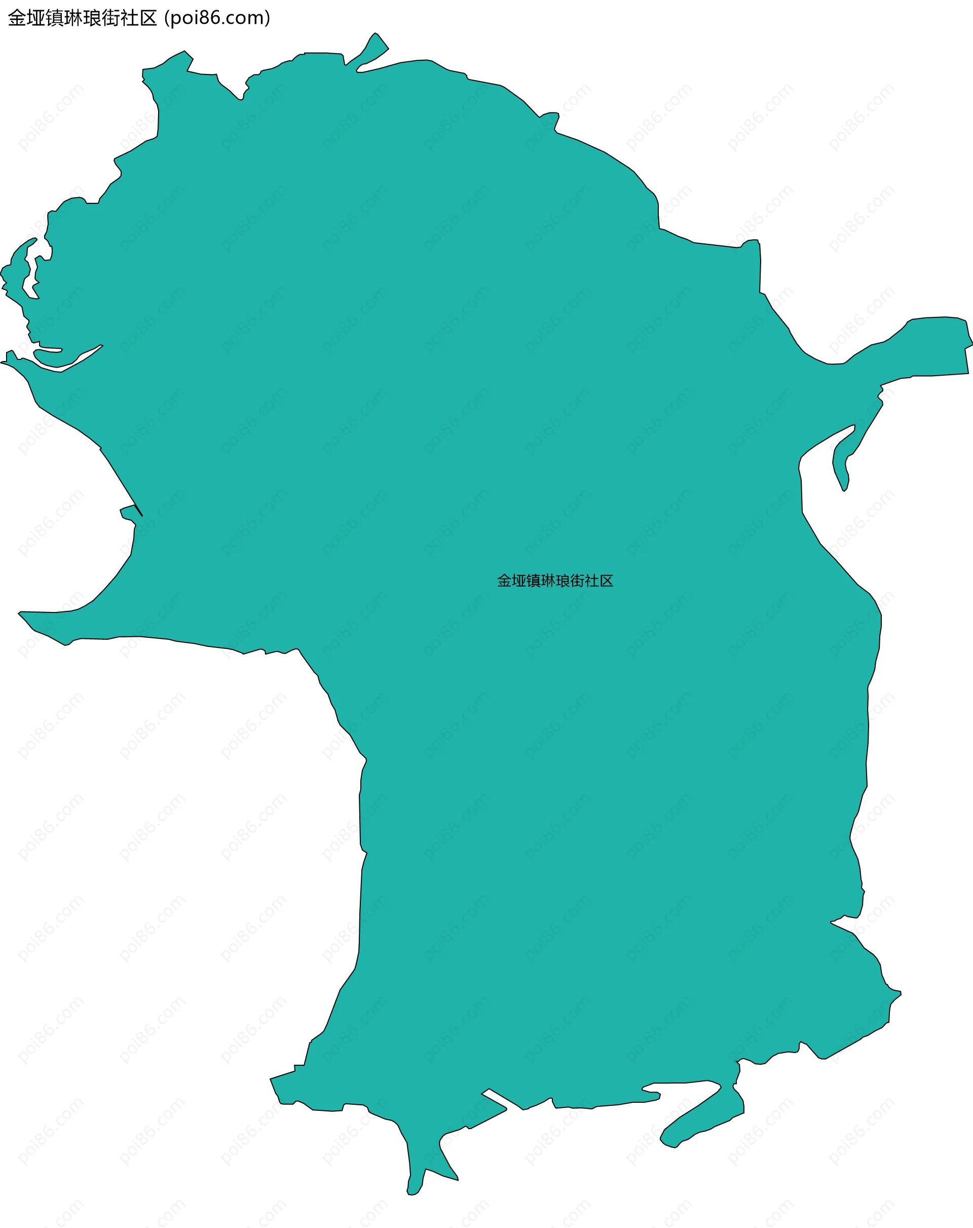 金垭镇琳琅街社区边界地图