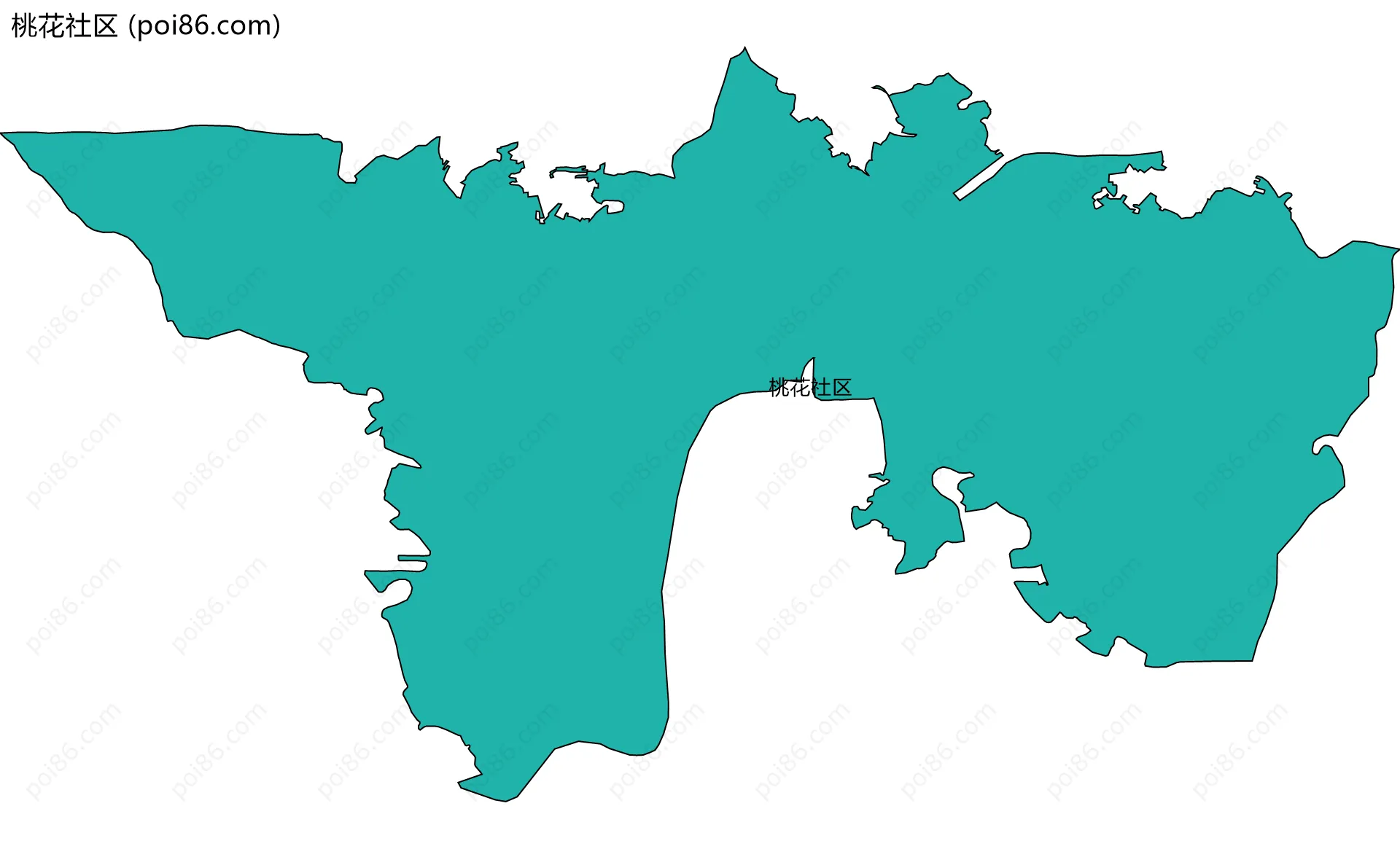 桃花社区边界地图