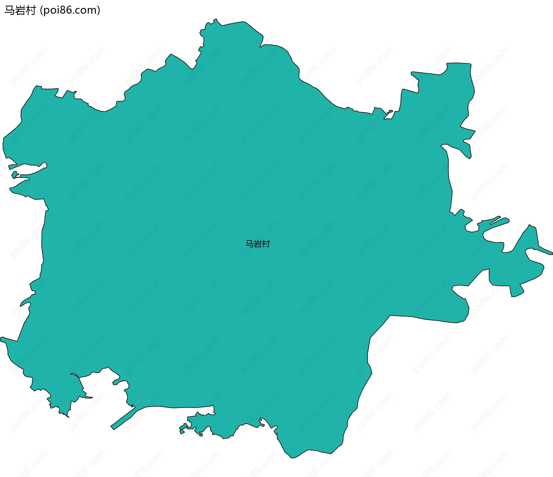 马岩村边界地图