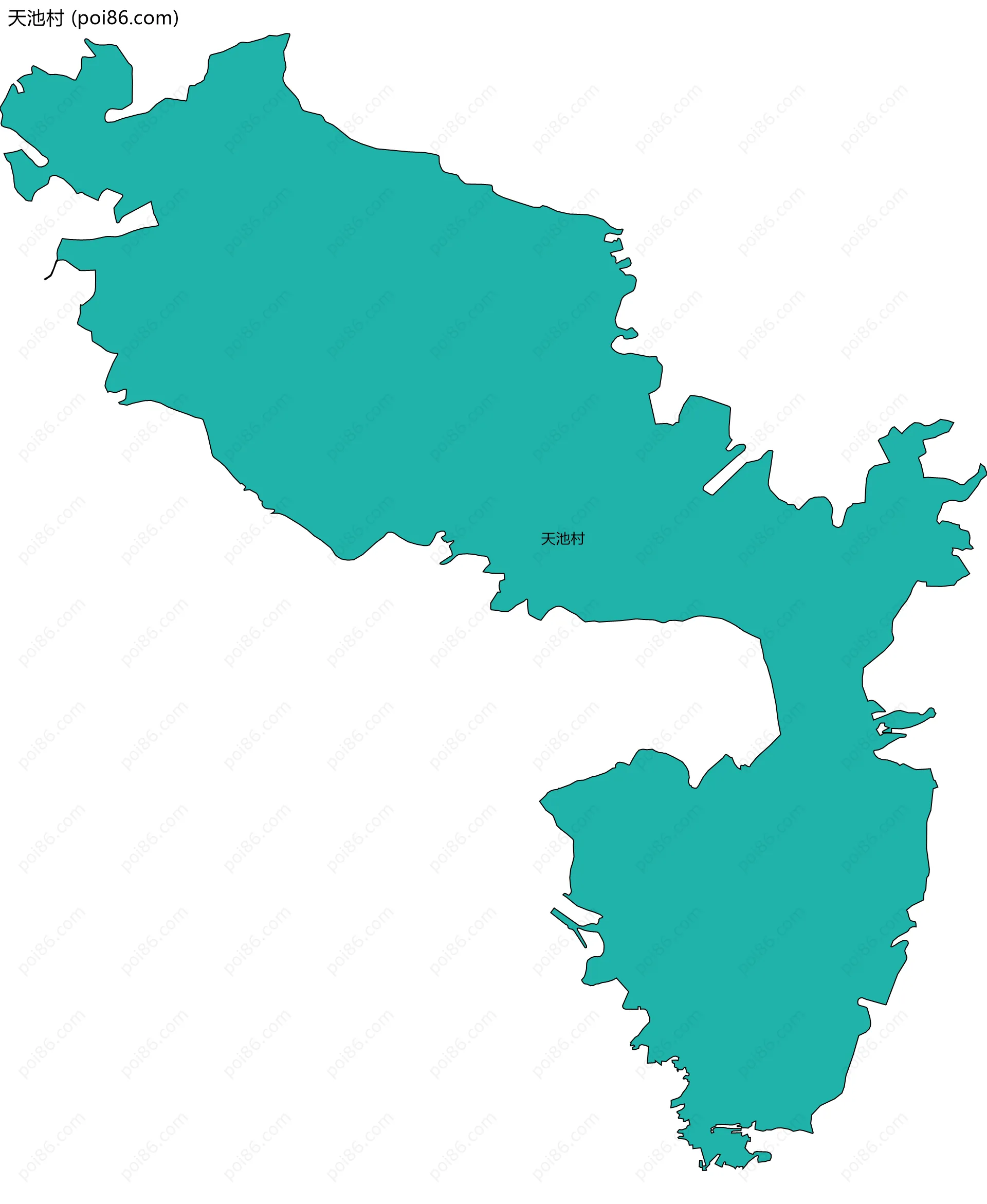 天池村边界地图