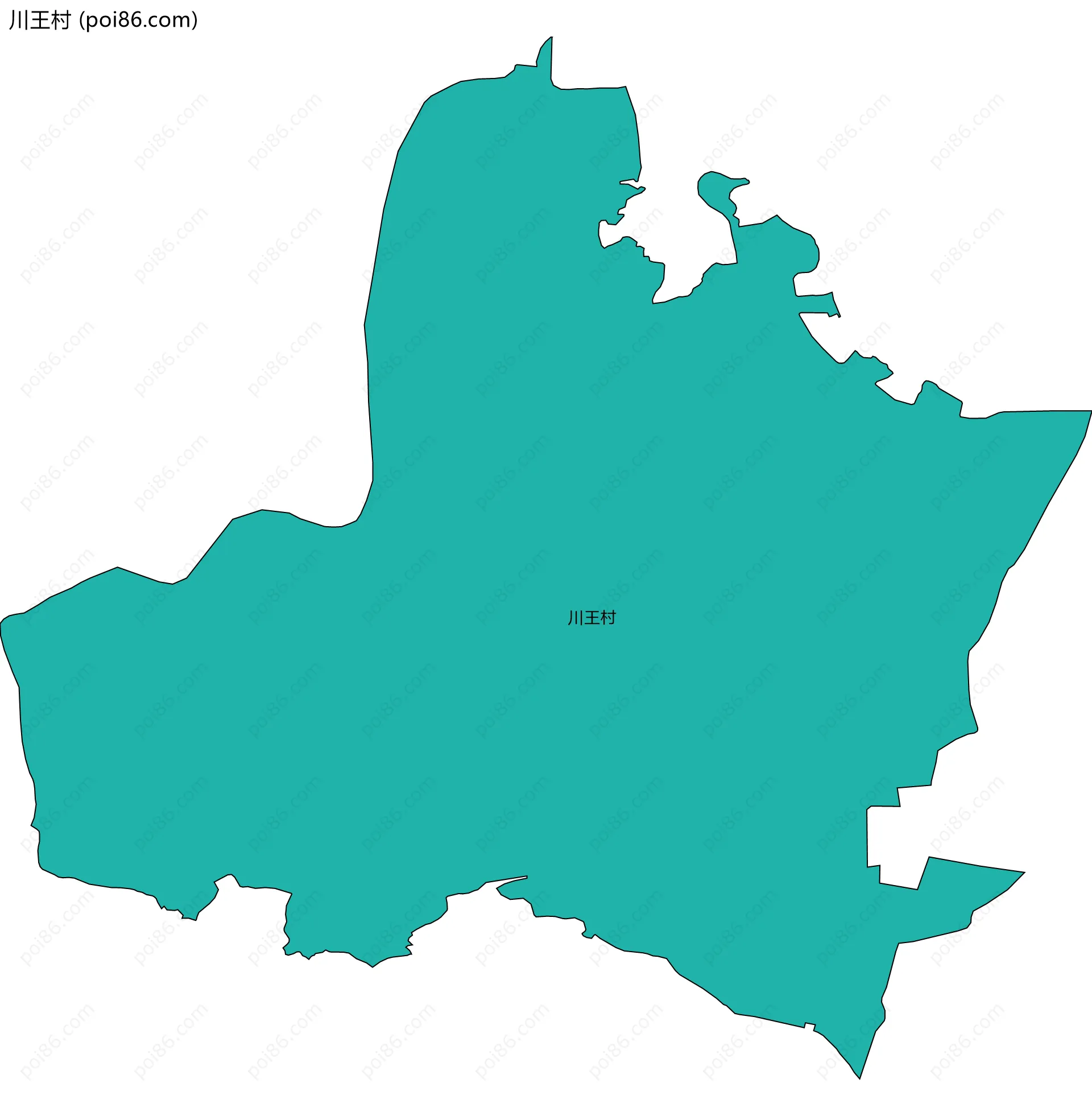 川王村边界地图