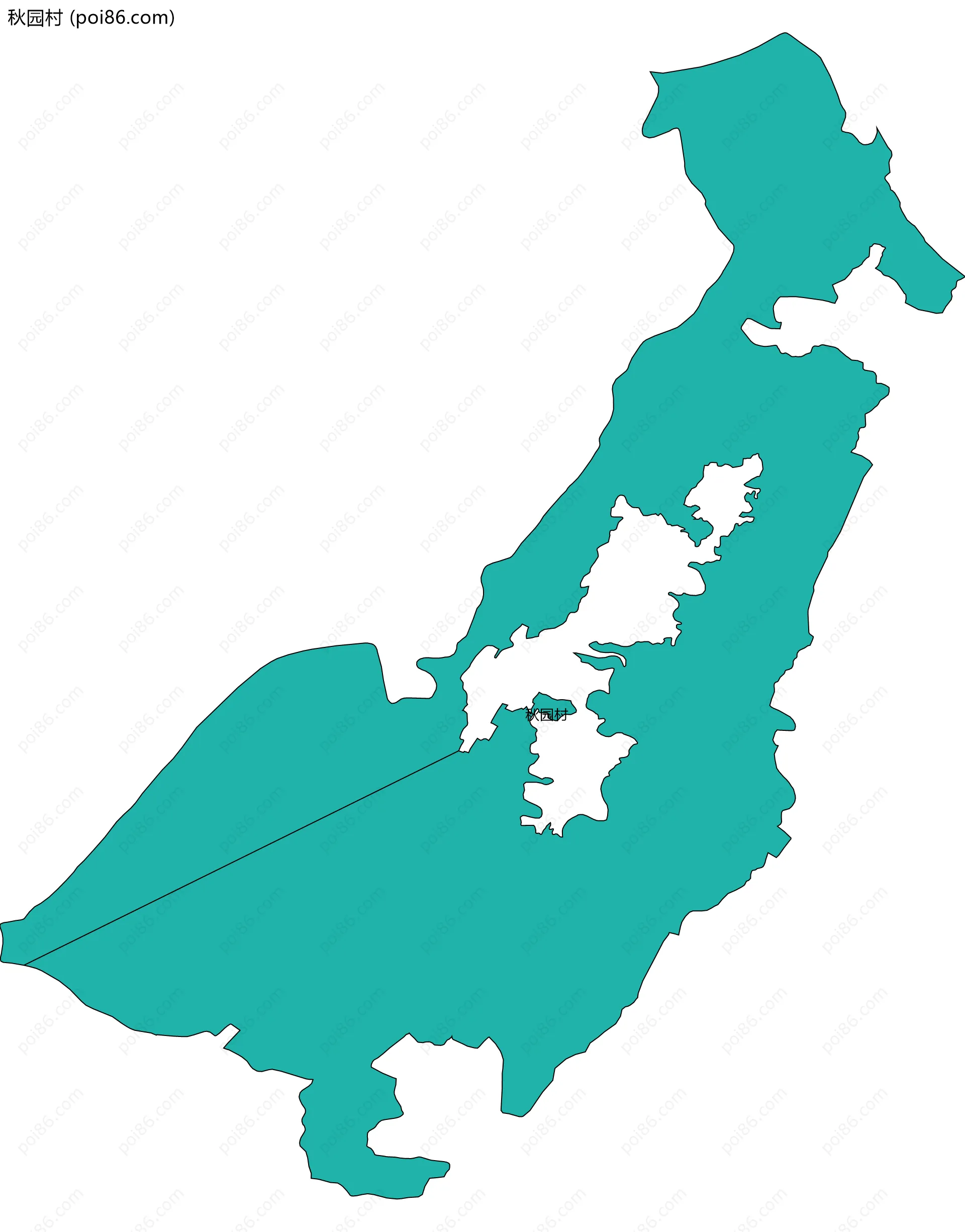 秋园村边界地图