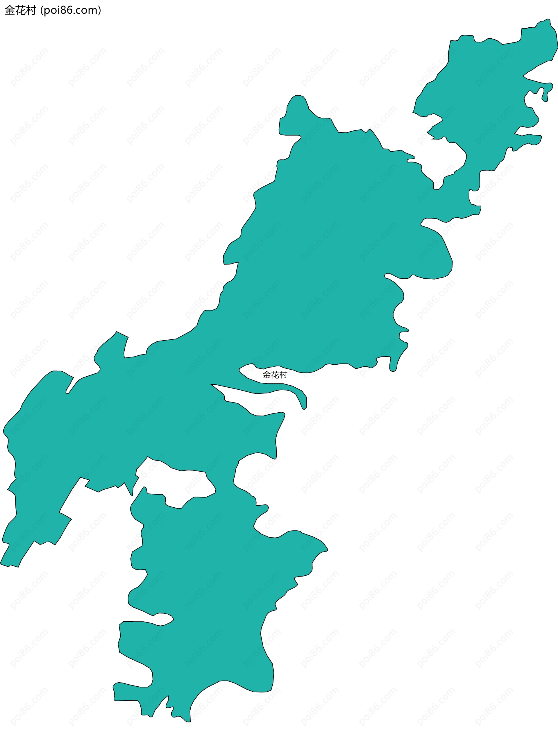 金花村边界地图