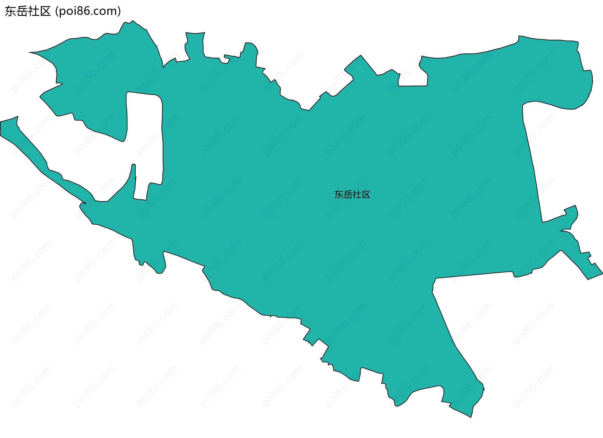 东岳社区边界地图