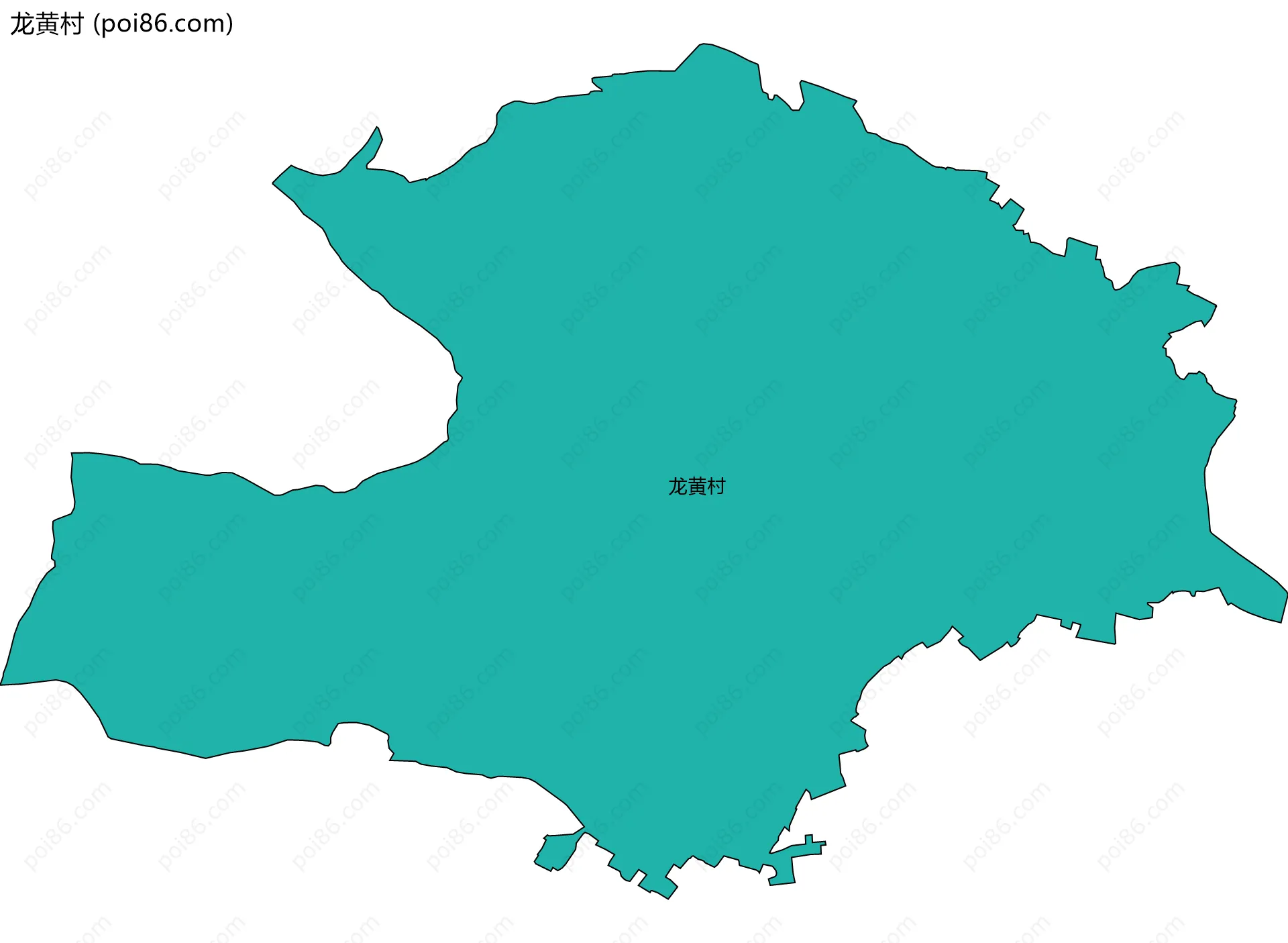 龙黄村边界地图