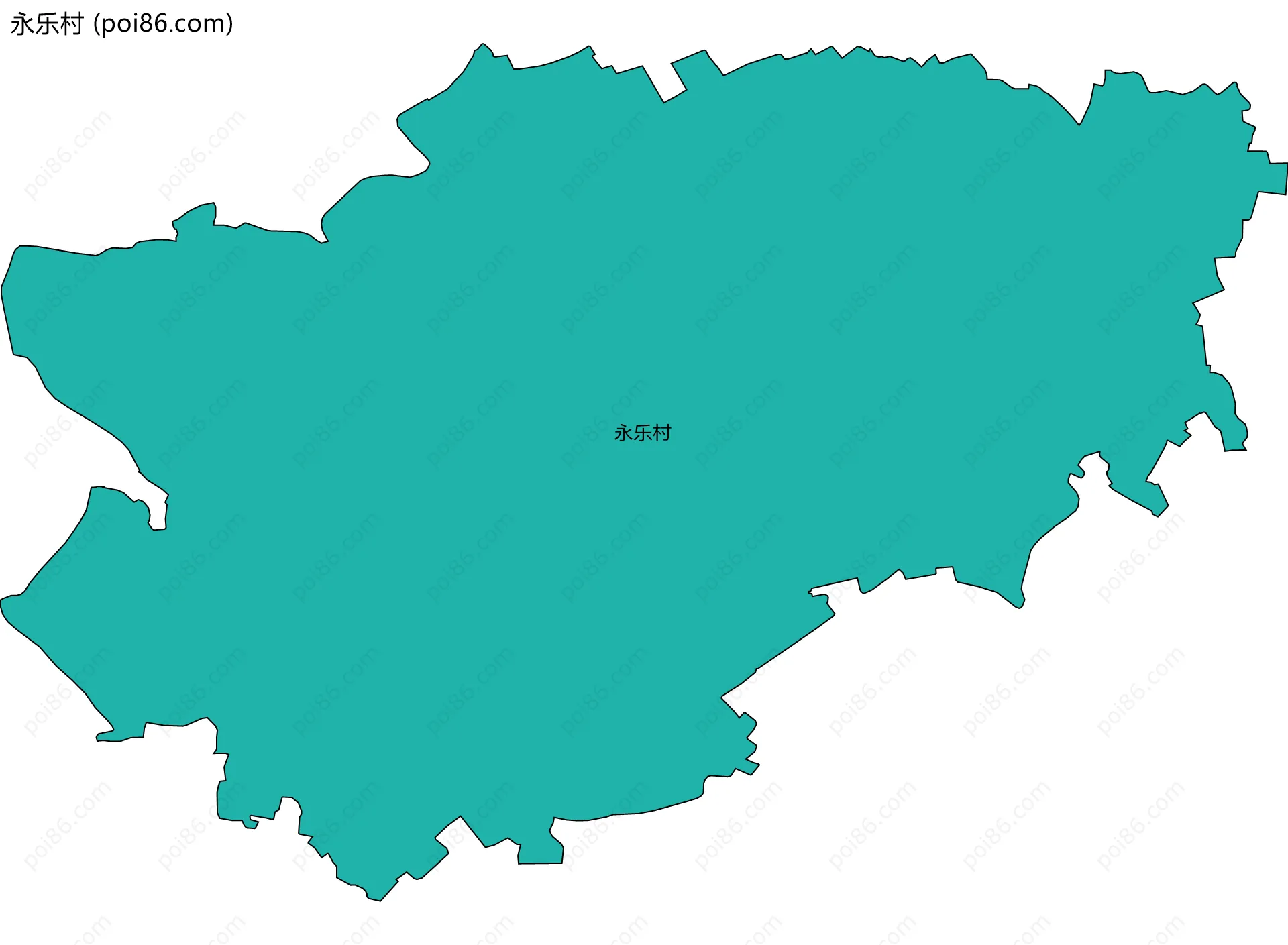 永乐村边界地图