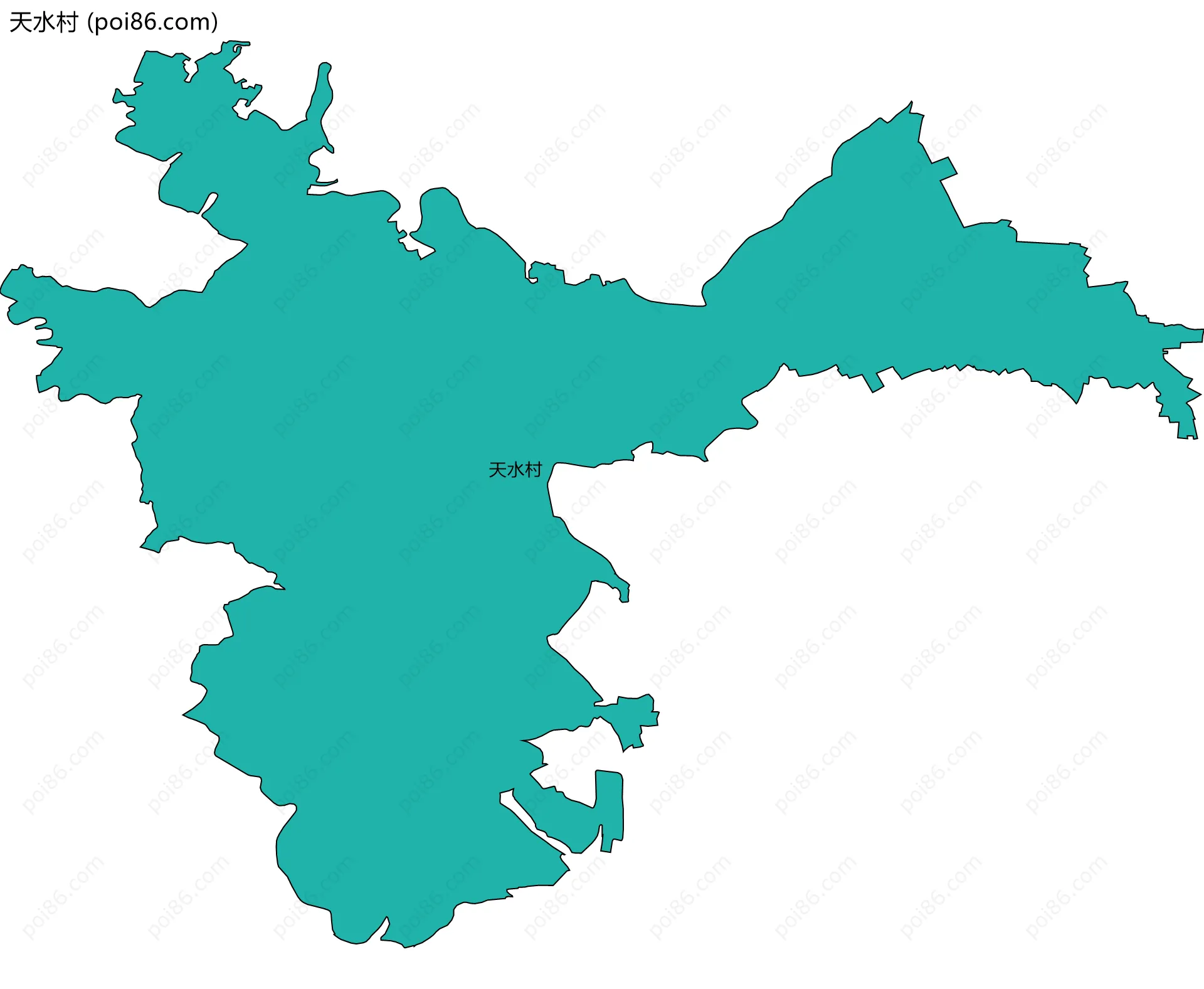 天水村边界地图