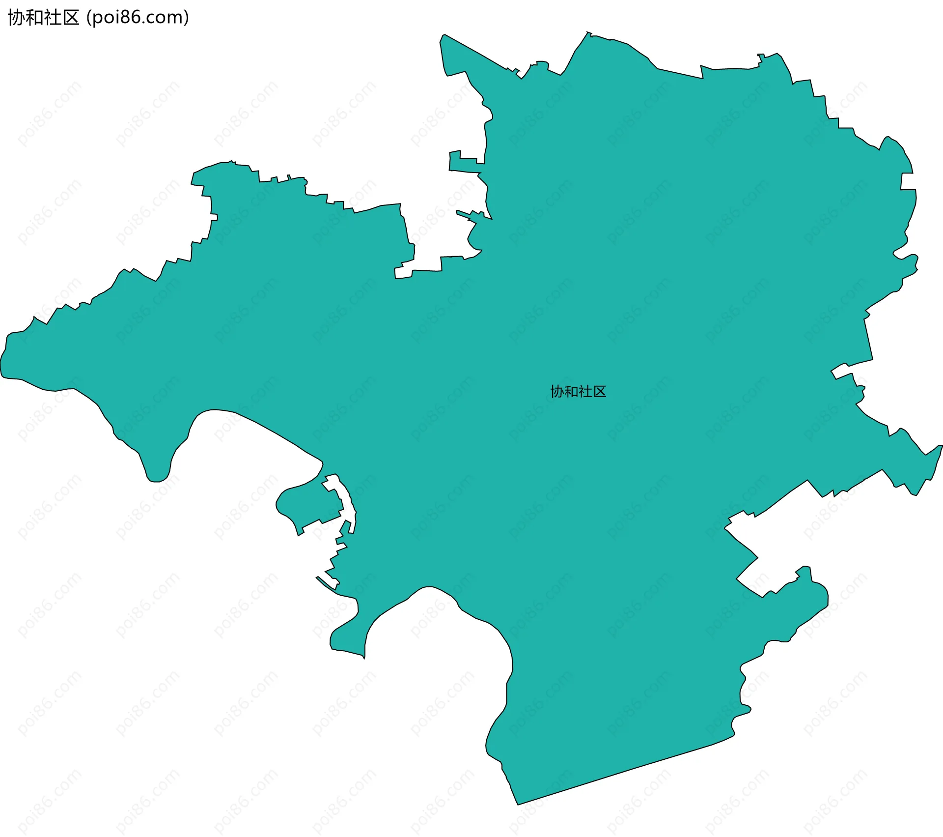 协和社区边界地图