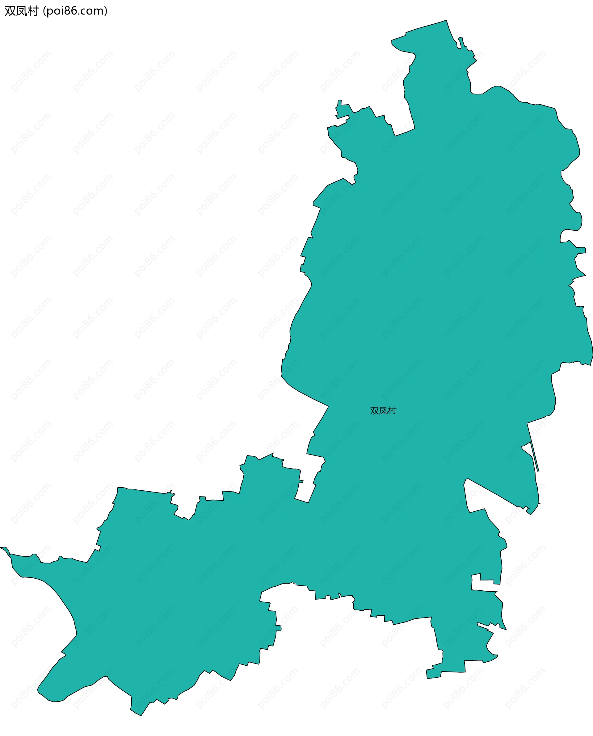 双凤村边界地图