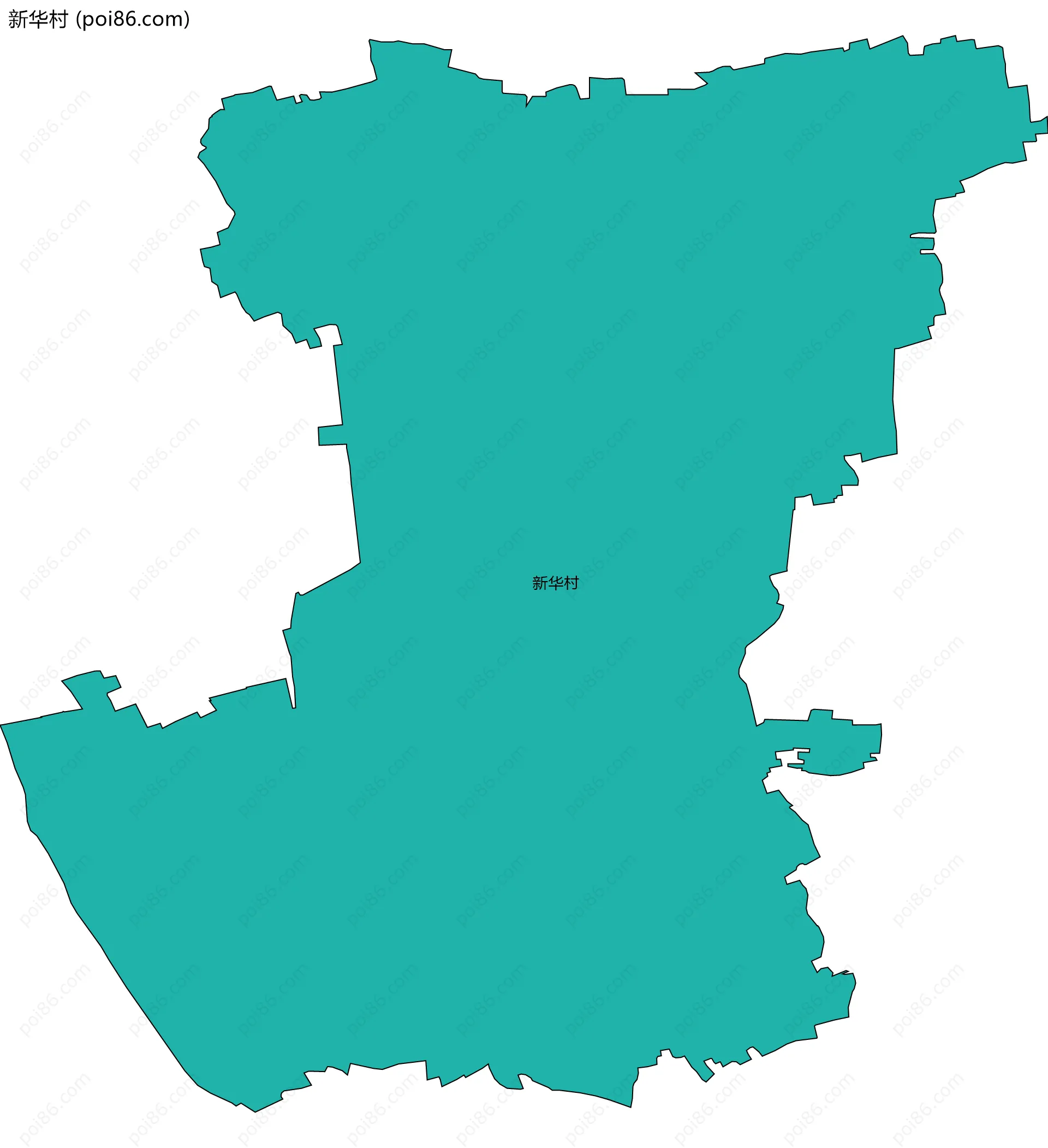 新华村边界地图