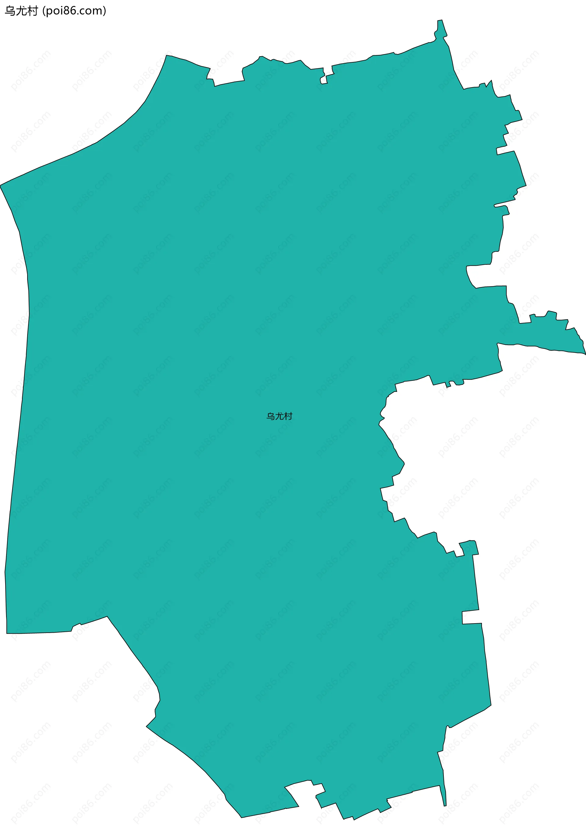 乌尤村边界地图