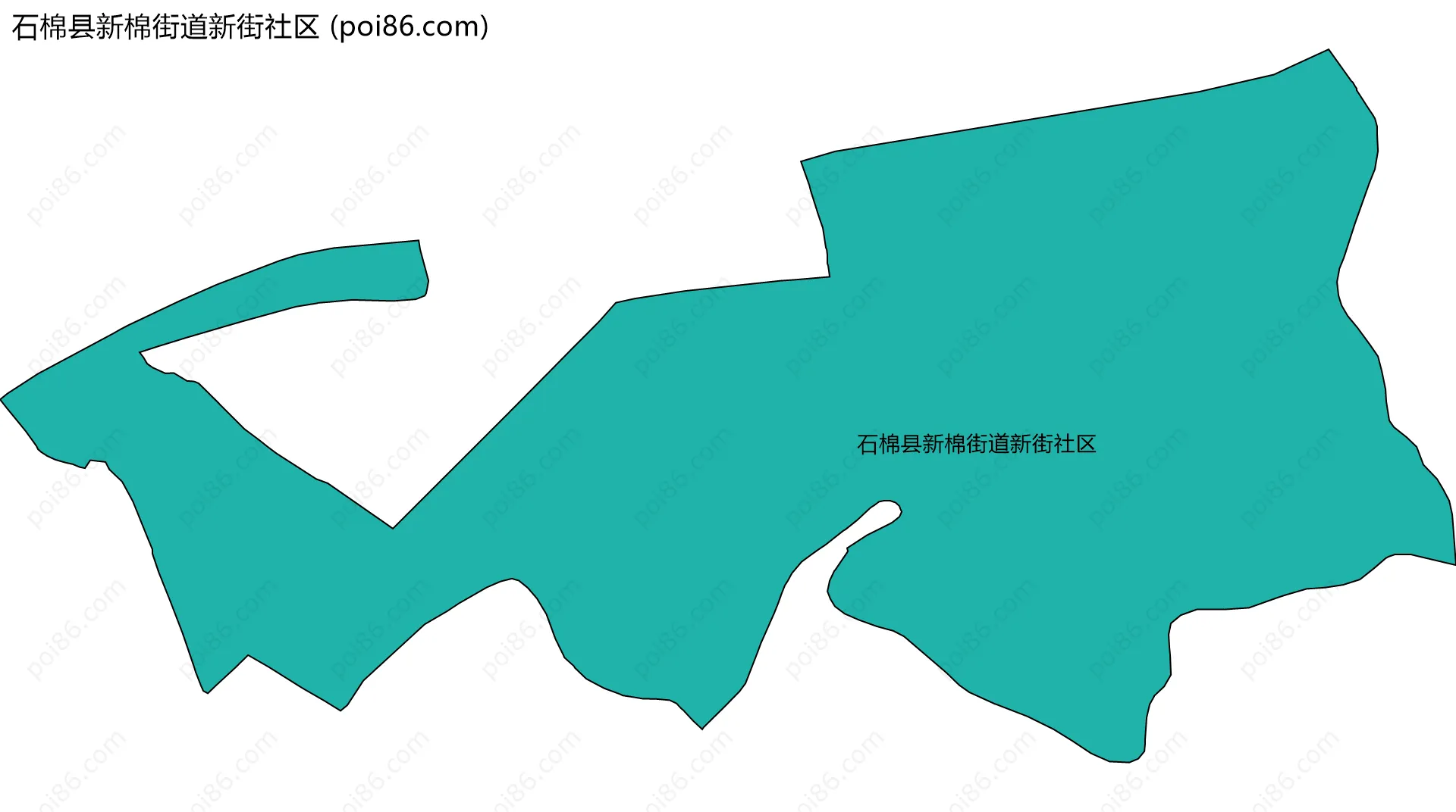 石棉县新棉街道新街社区边界地图