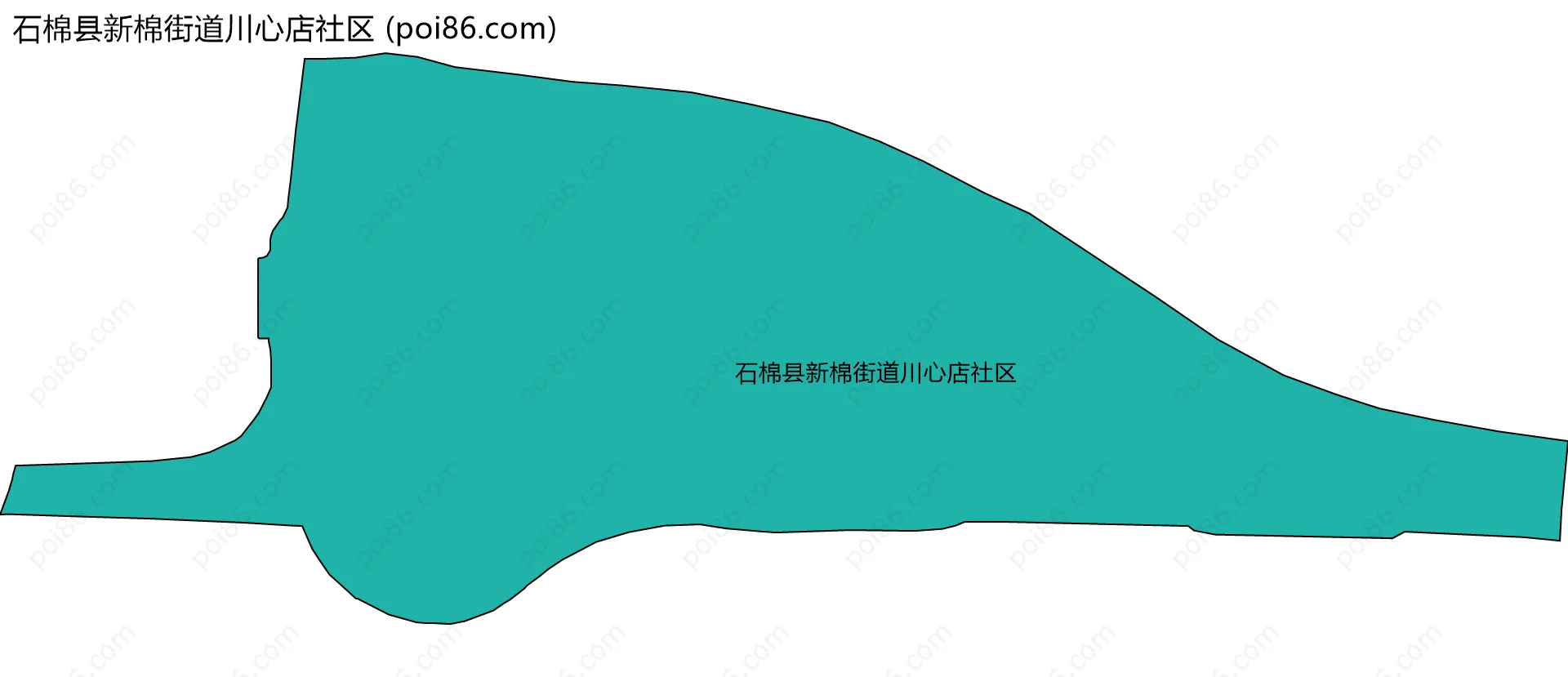 石棉县新棉街道川心店社区边界地图
