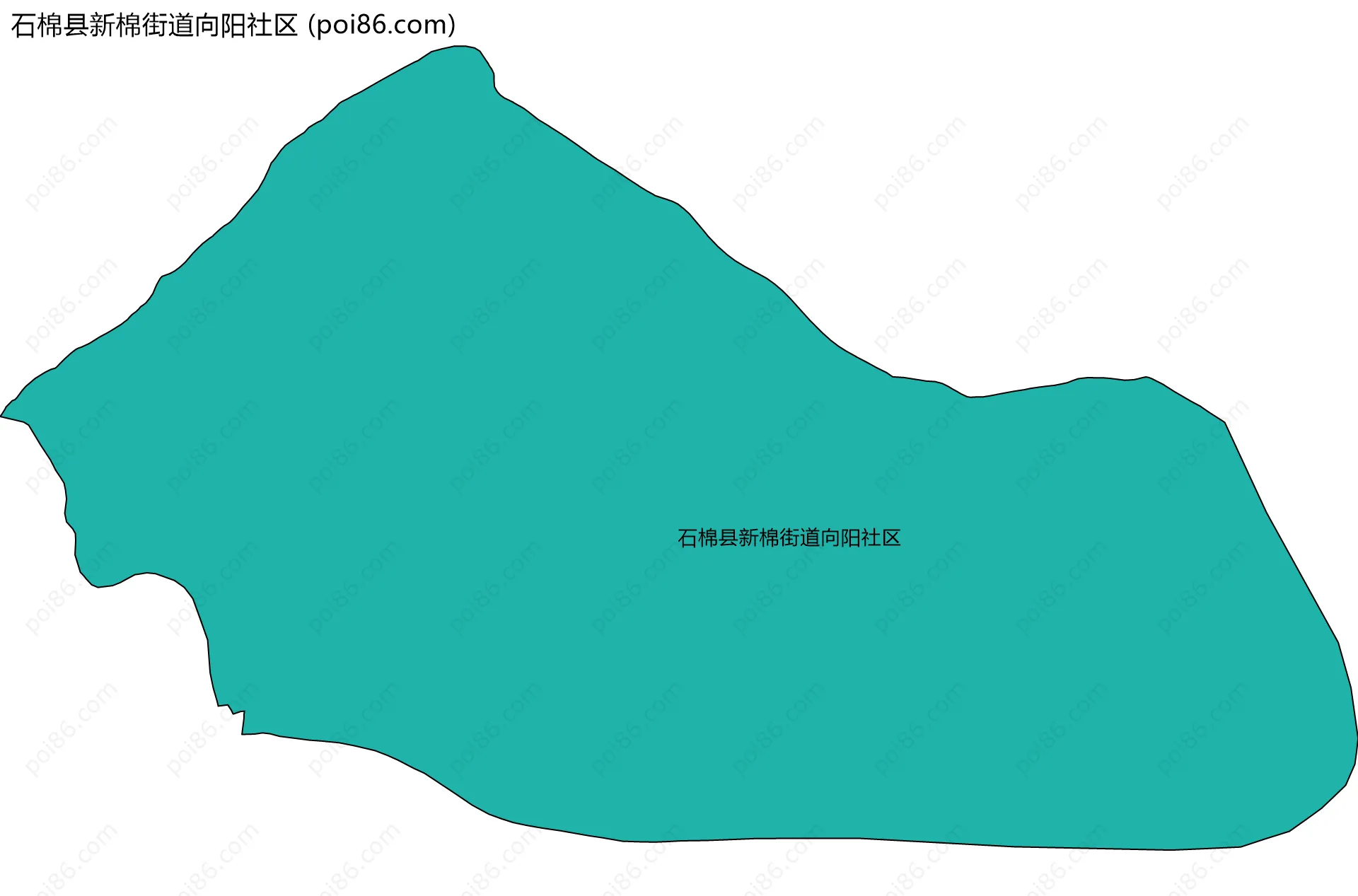 石棉县新棉街道向阳社区边界地图