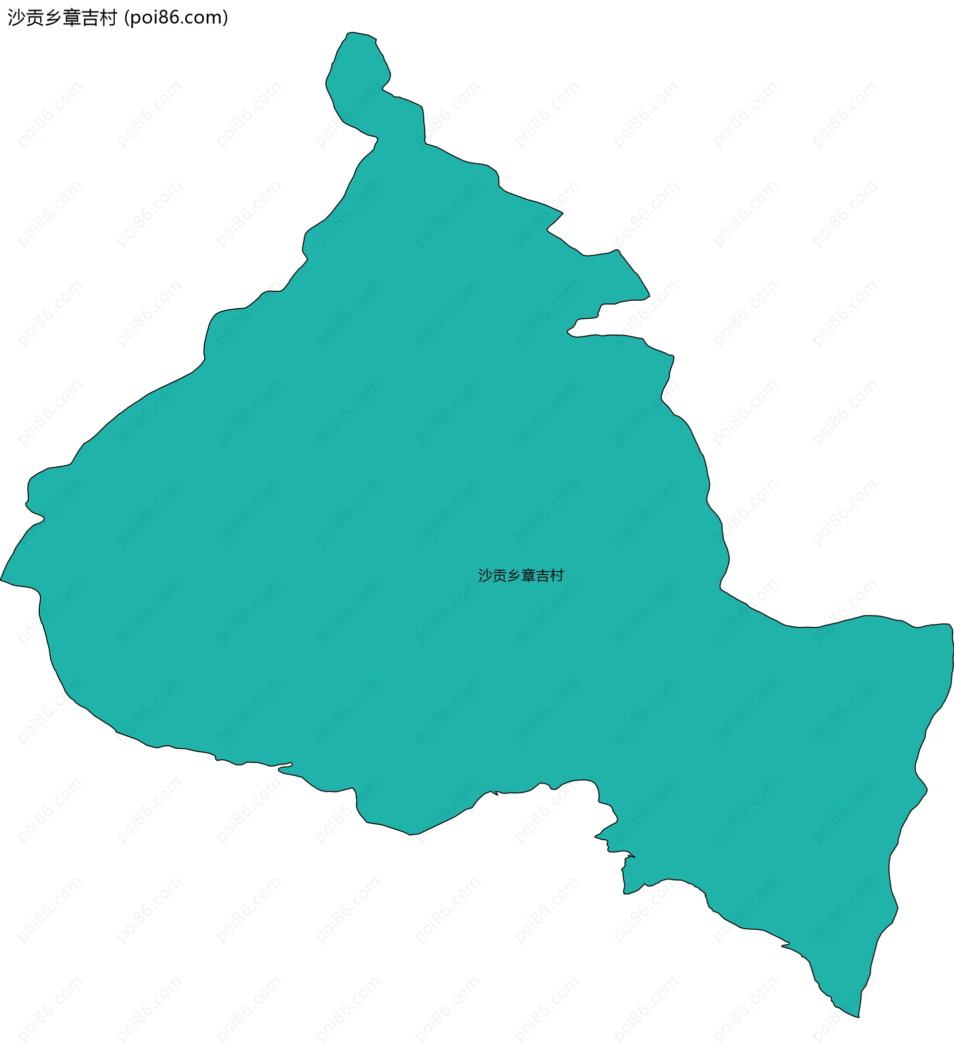 沙贡乡章吉村边界地图